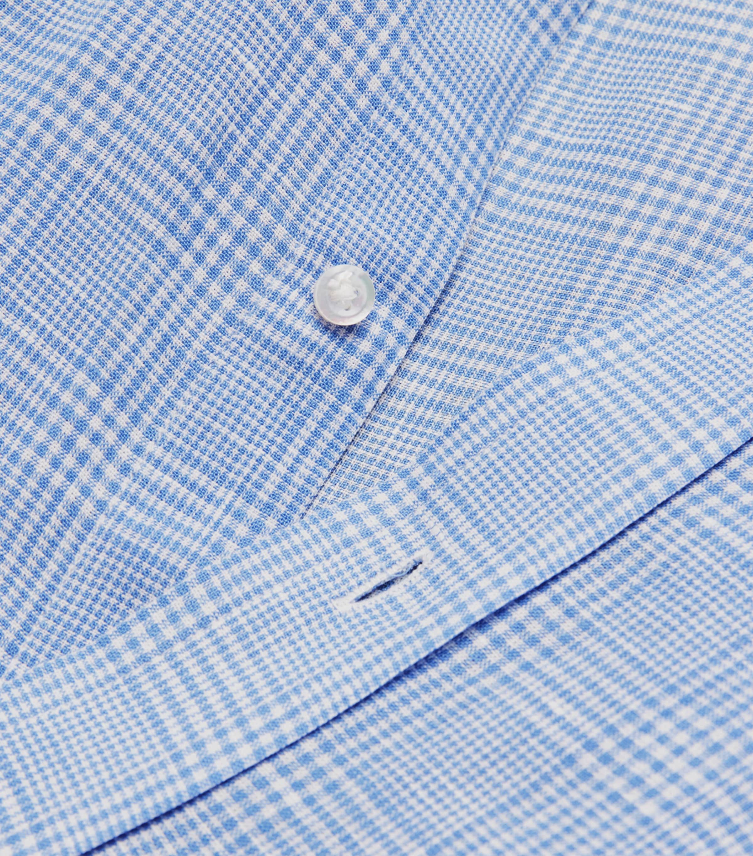 Linen Check Shirt CORNFLOWER BLU/WHT Image 5