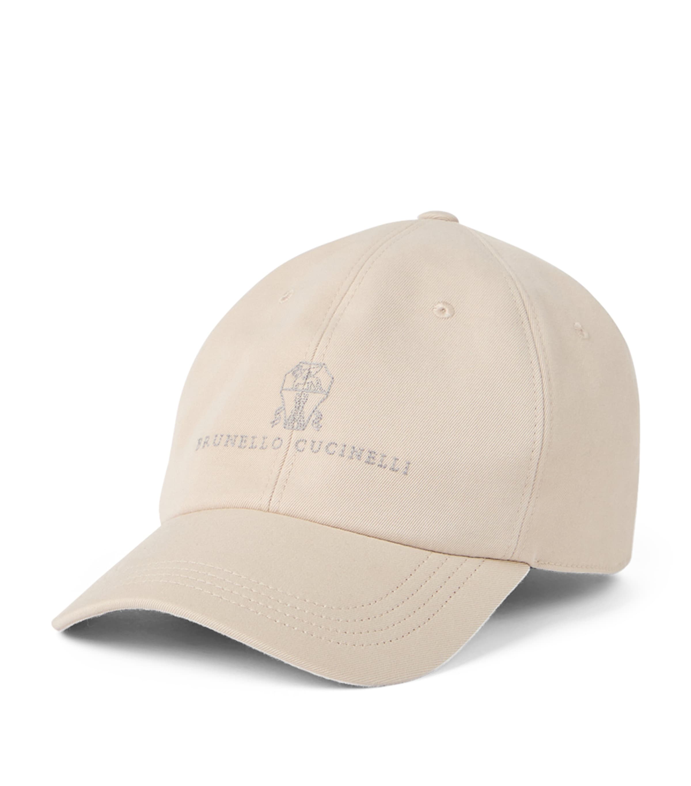 Brunello Cucinelli Water-resistant Microfibre Embroidered Baseball Cap In Brown