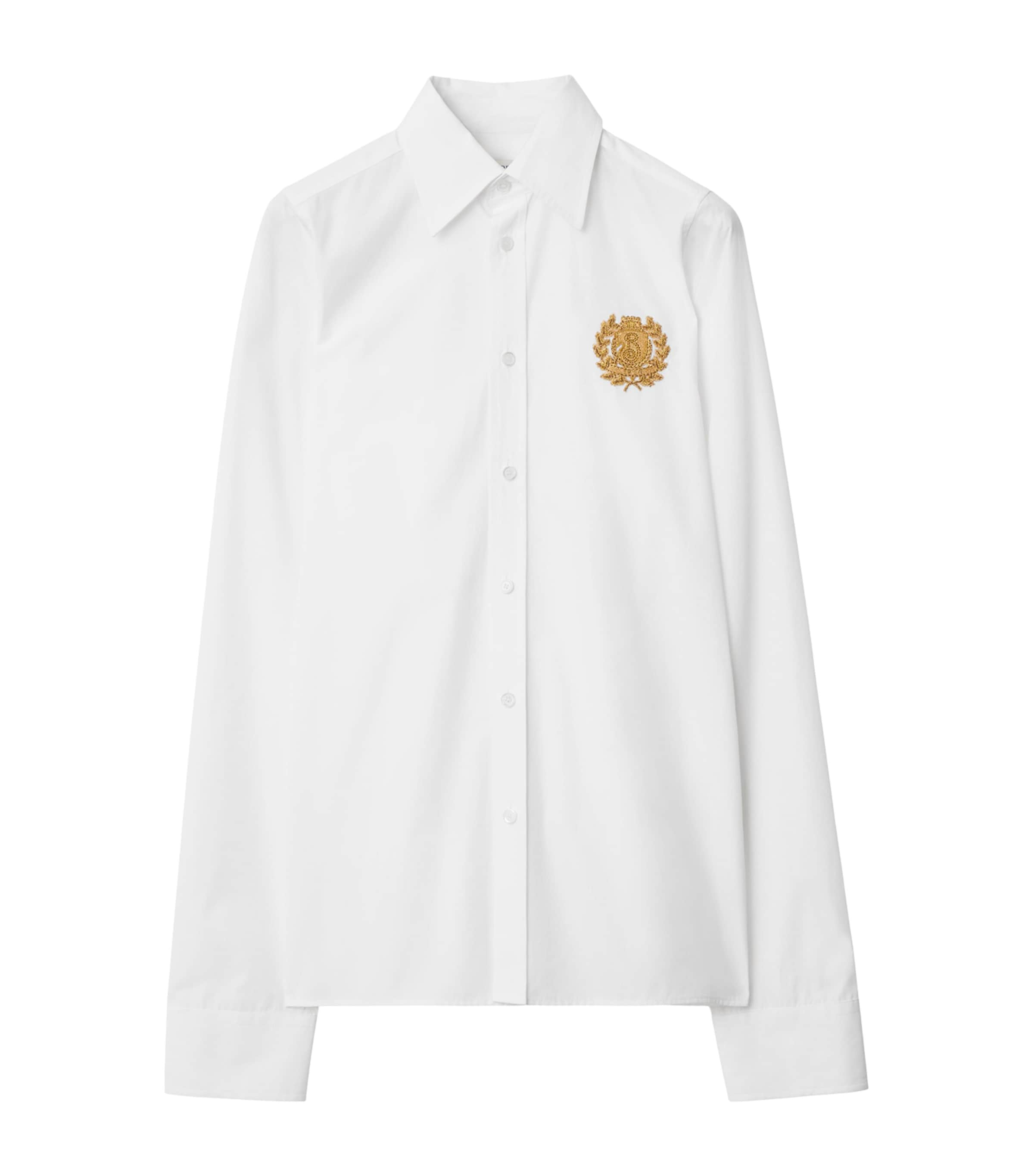 Burberry Cotton Crest Shirt In White