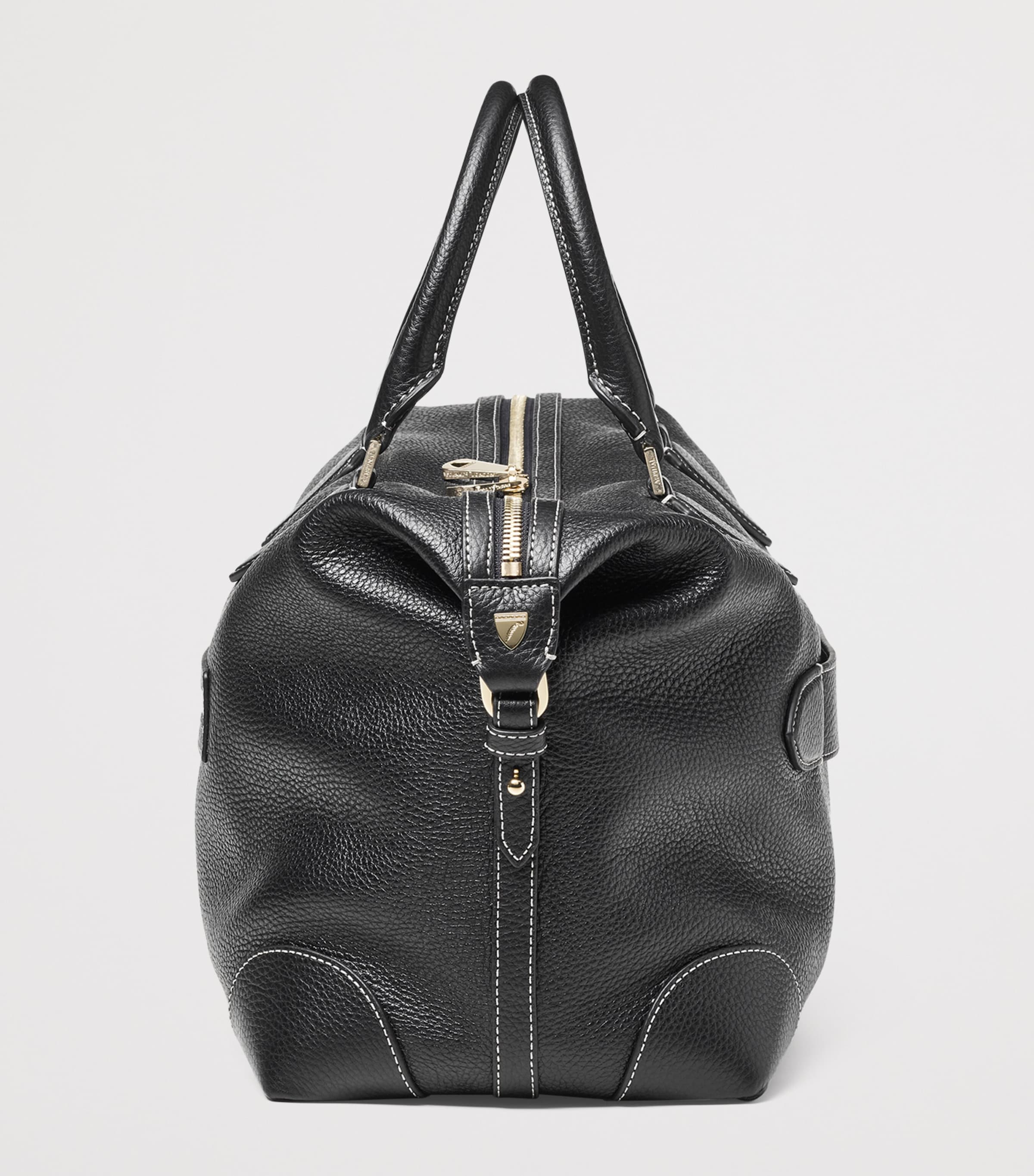 Leather Hudson Flight Bag BLACK Image 4