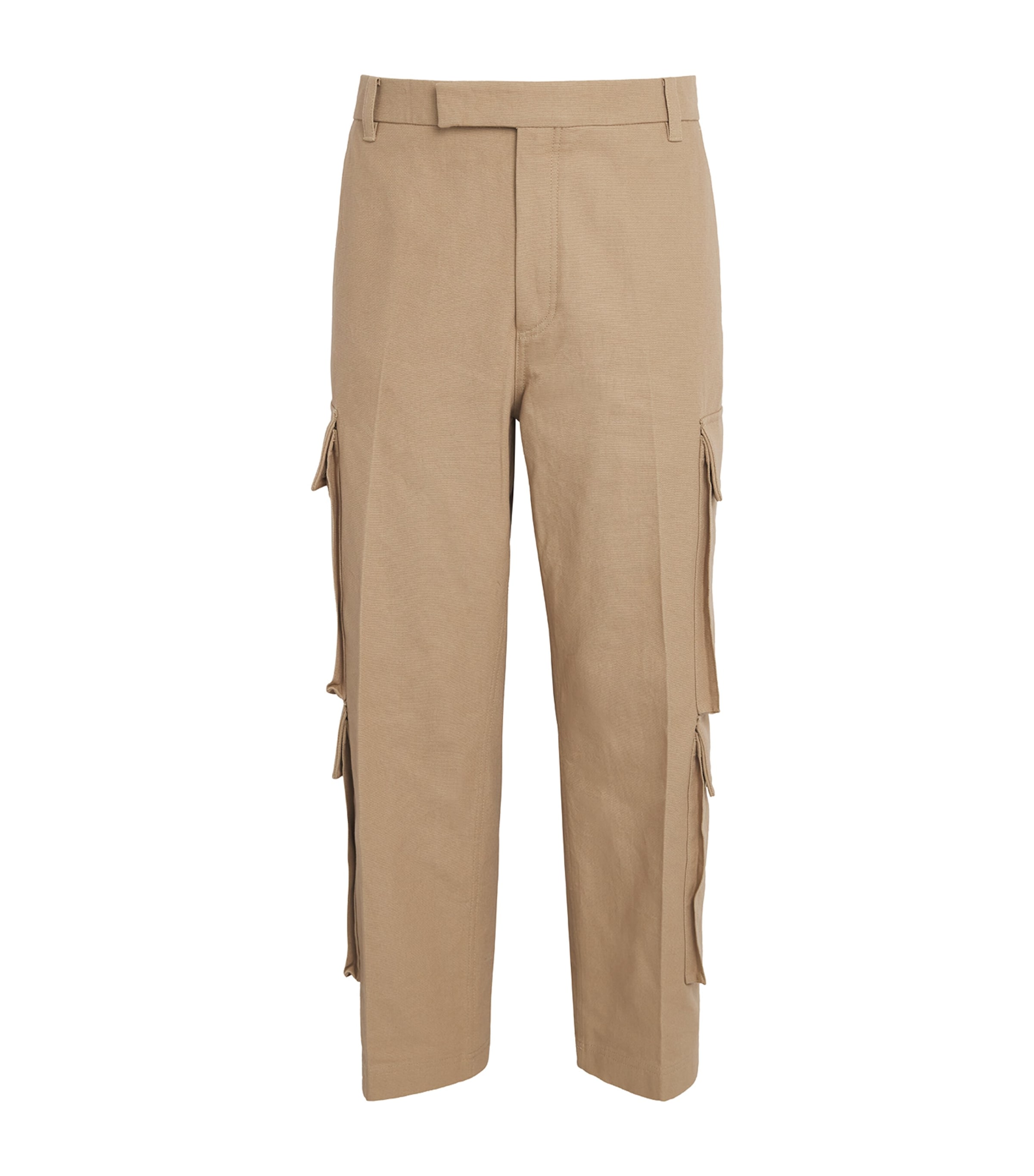 Thom Browne Cotton Cargo Trousers In Brown