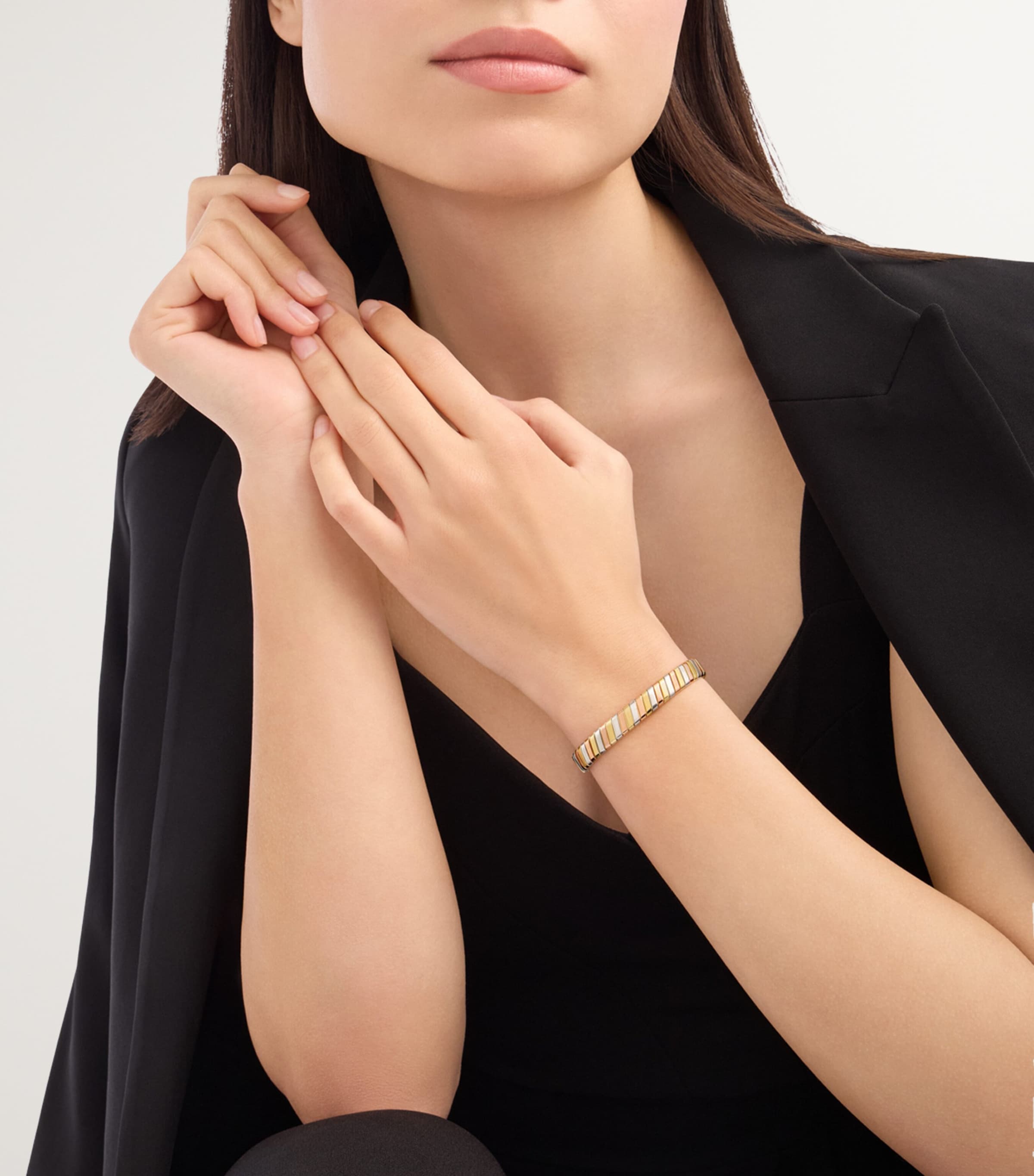 Yellow, Rose and White Gold Tubogas Bangle YELLOW GOLD Image 2