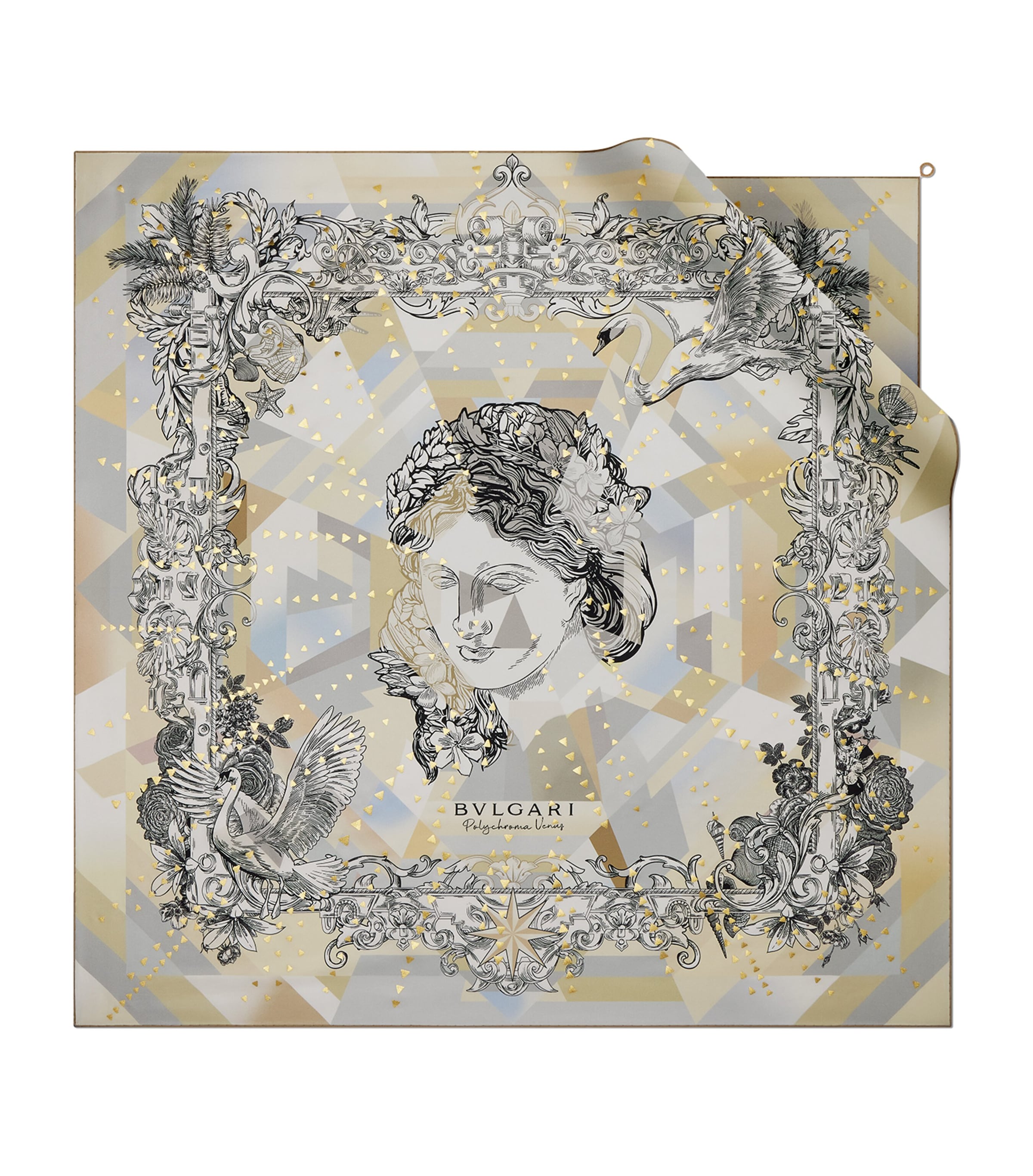 Silk Polychroma Venus Scarf BEIGE Image 1