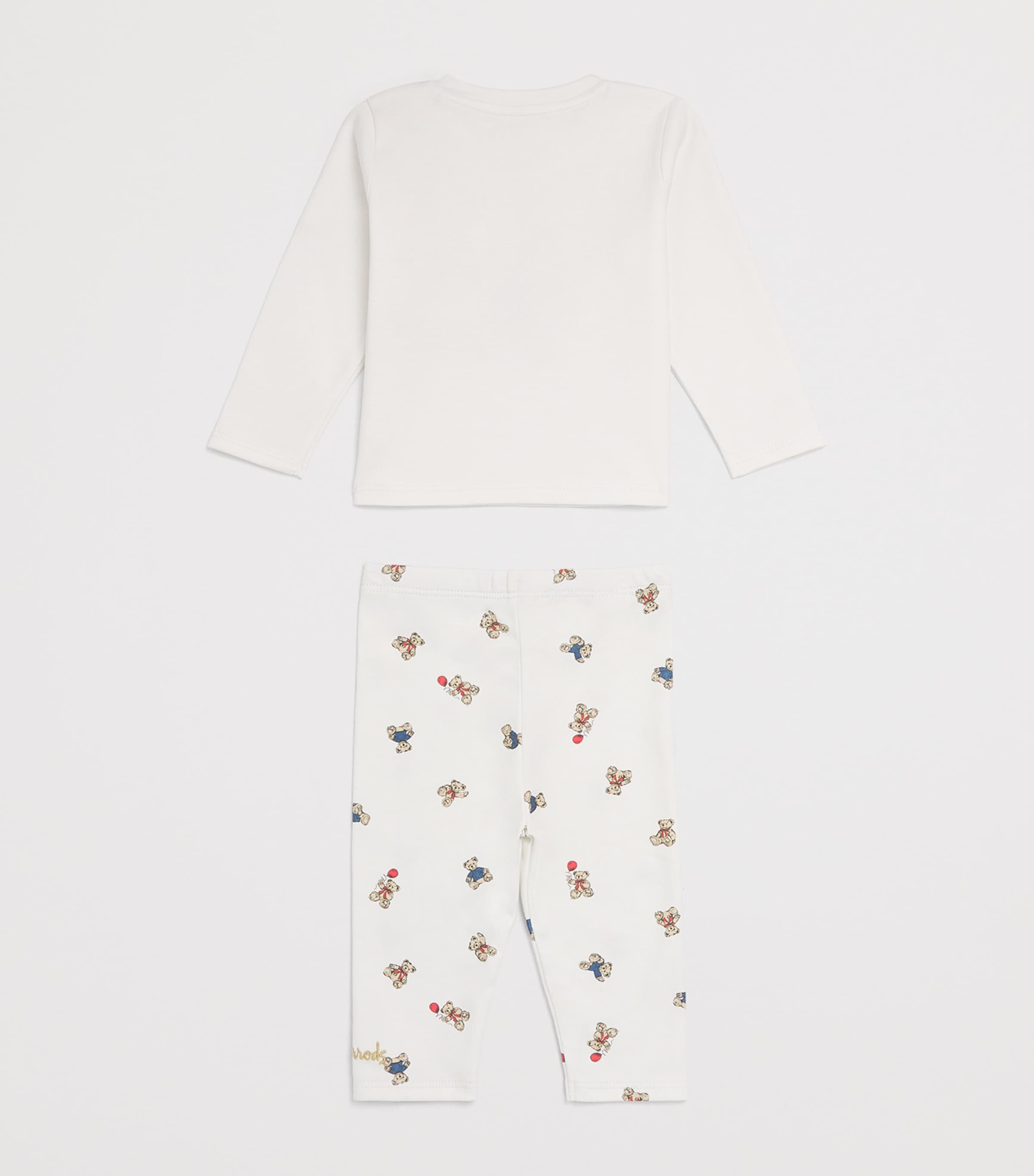 Harrods Henry Bear Top and Trousers Set Ivory Image 2