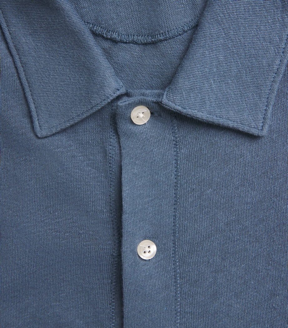 PAIGE Mens Linen-Cotton Sultan Short-Sleeve Shirt Lakeside Image 6