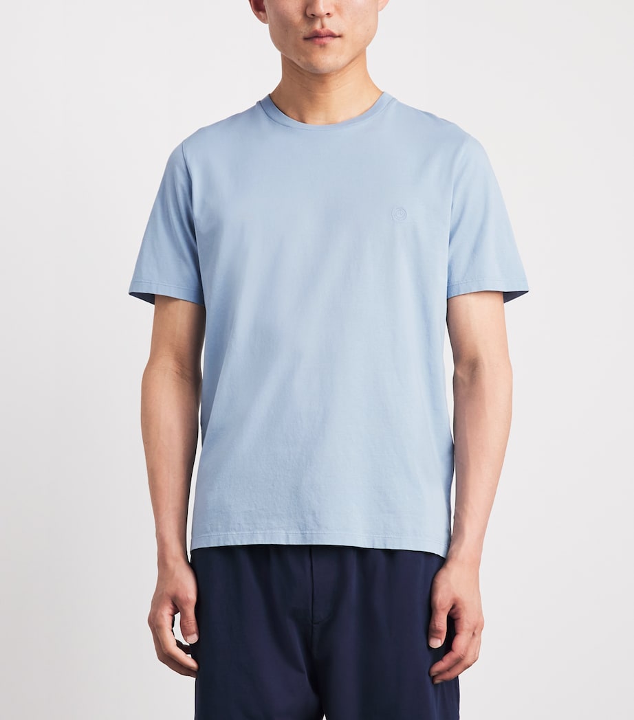 Harrods Mens Cotton T-Shirt Blue Image 4