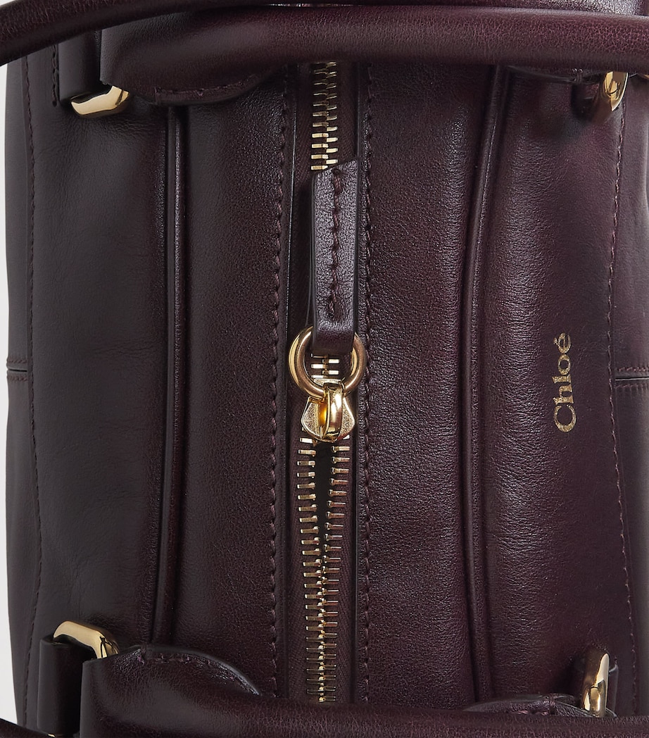 Leather Bowling Top-Handle Bag PERFECT PLUM Image 3