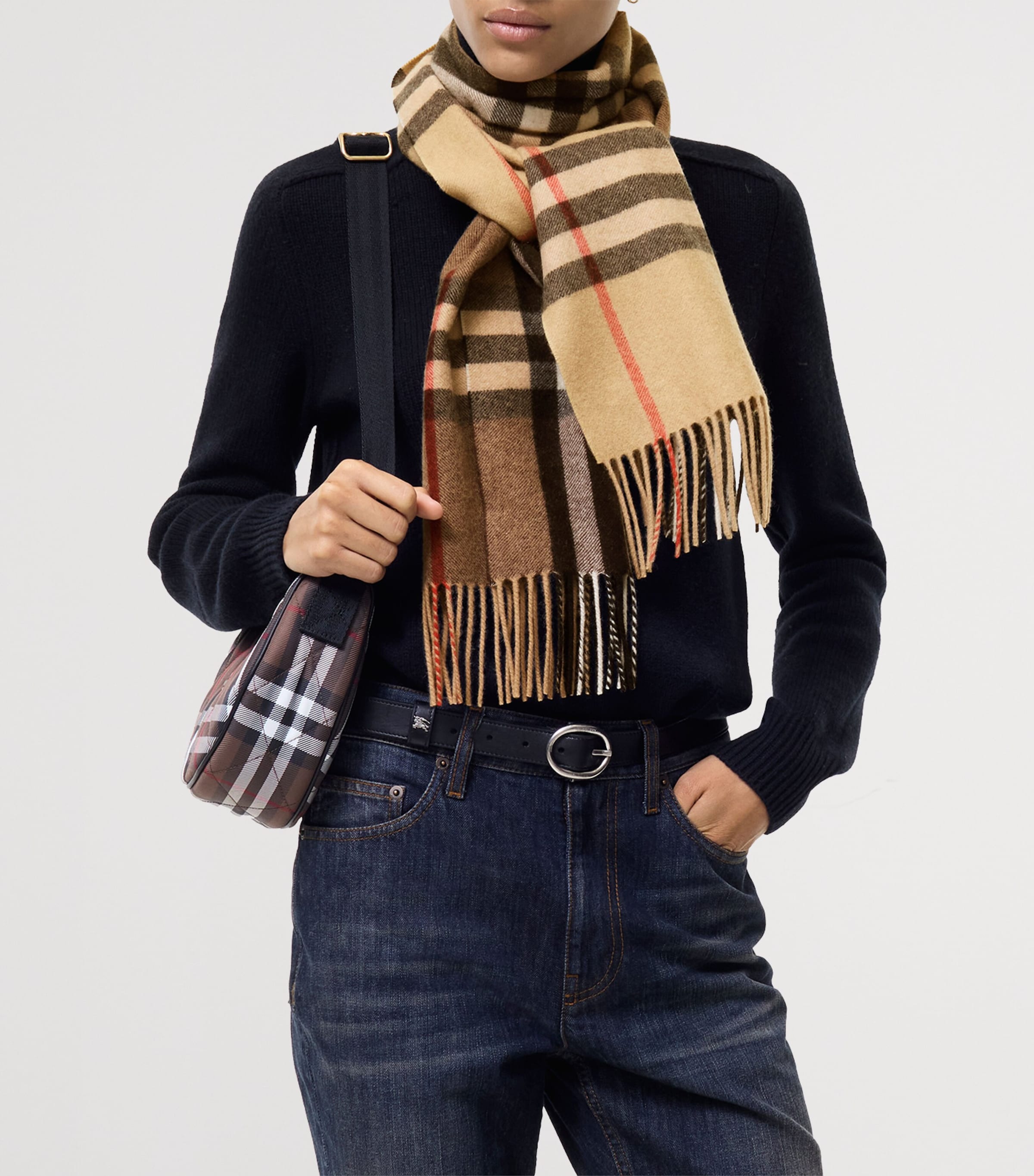 Burberry Cashmere Gradient Check Scarf Archive Beige Image 3