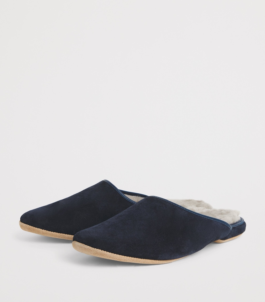 Suede Douglas Slippers NAVY Image 6