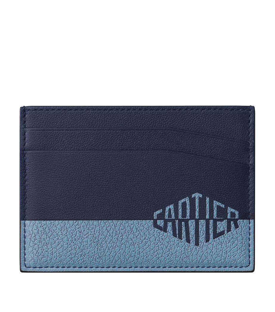Leather Losange Shadow Card Holder NAVY BLUE / SKY BLUE Image 1