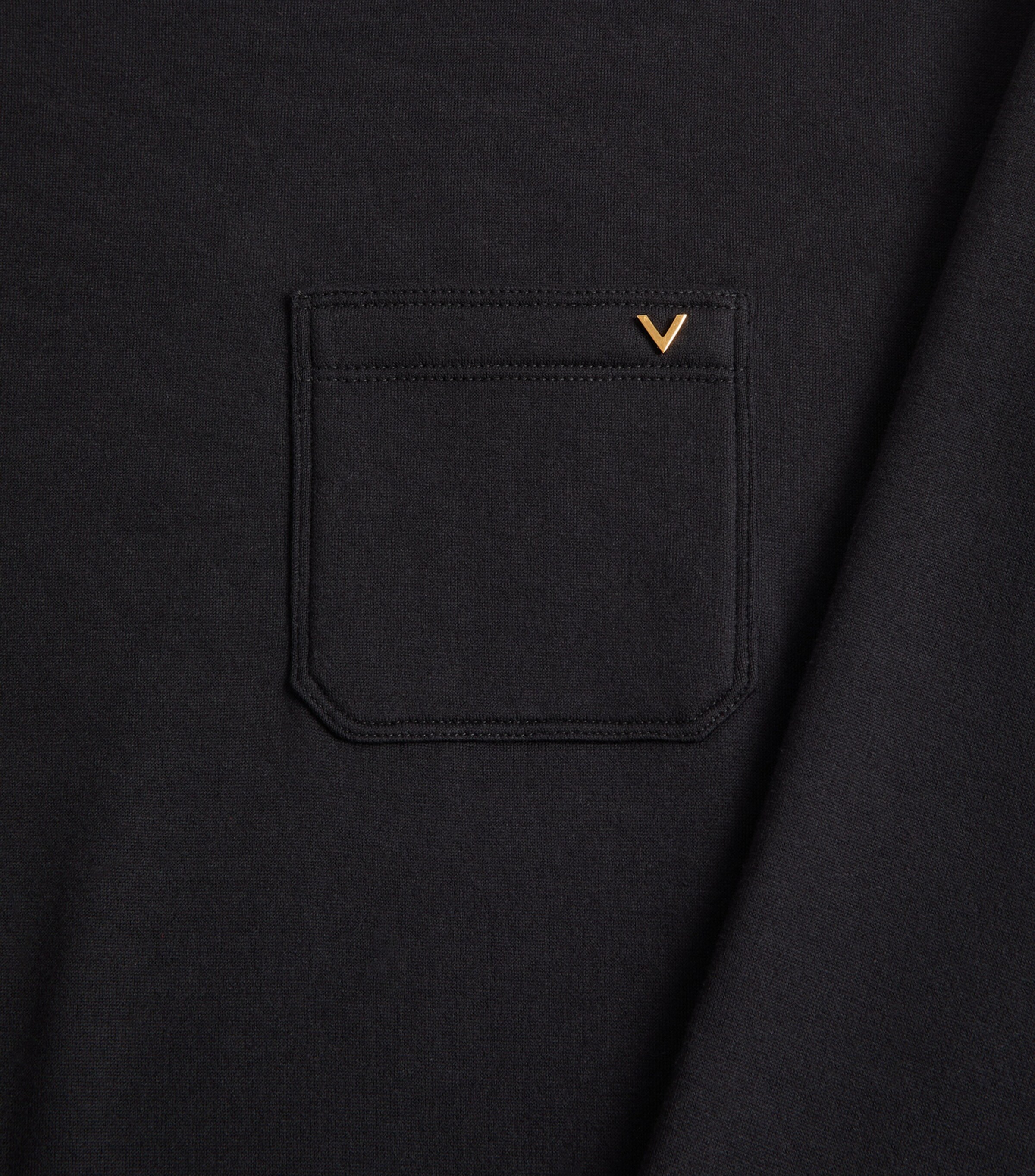 Valentino Garavani Mens Cotton-Blend V-Gold Sweatshirt Image 7