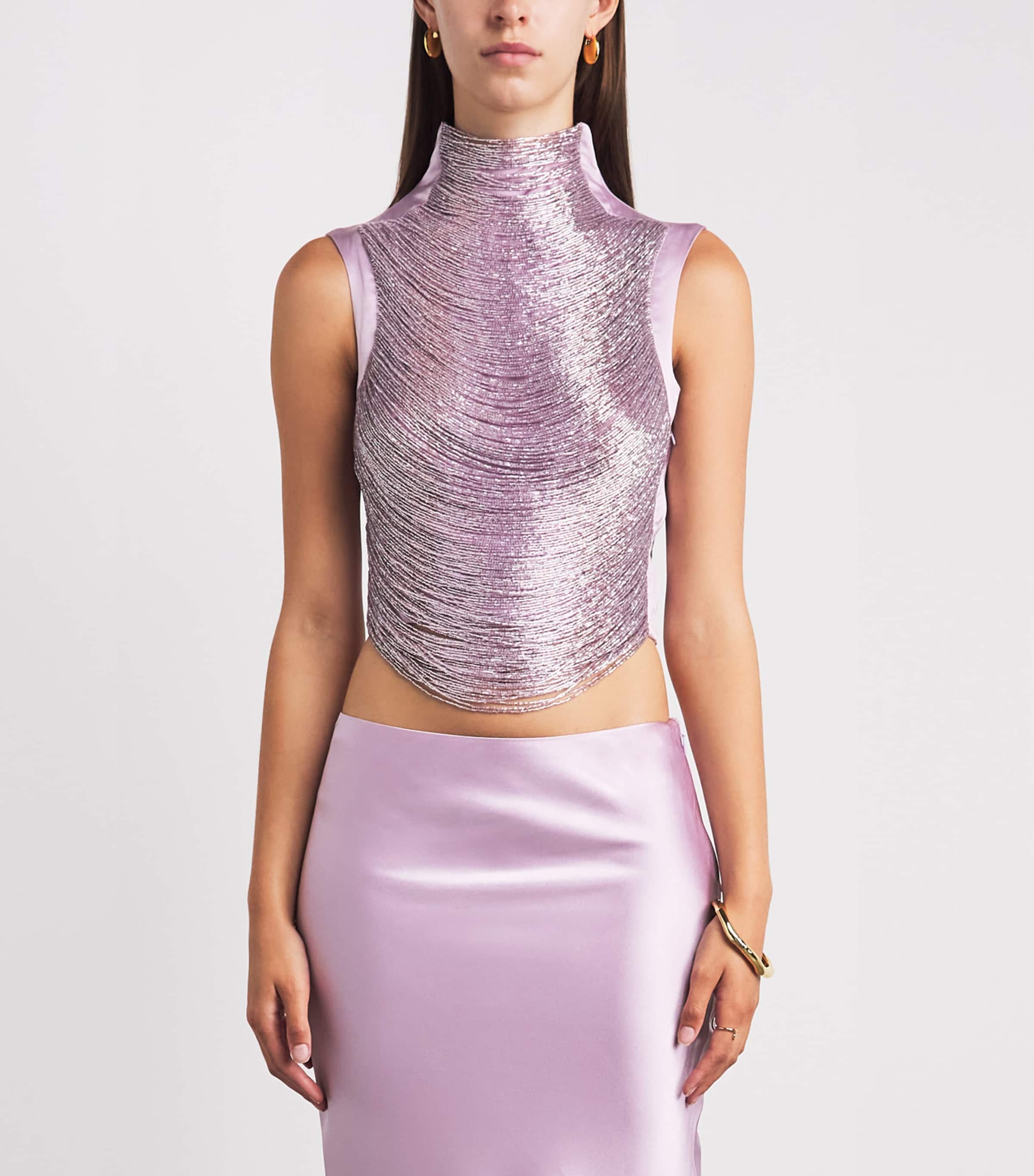 Cult Gaia Womens Beaded Taraji Top Sweet Pea Image 4
