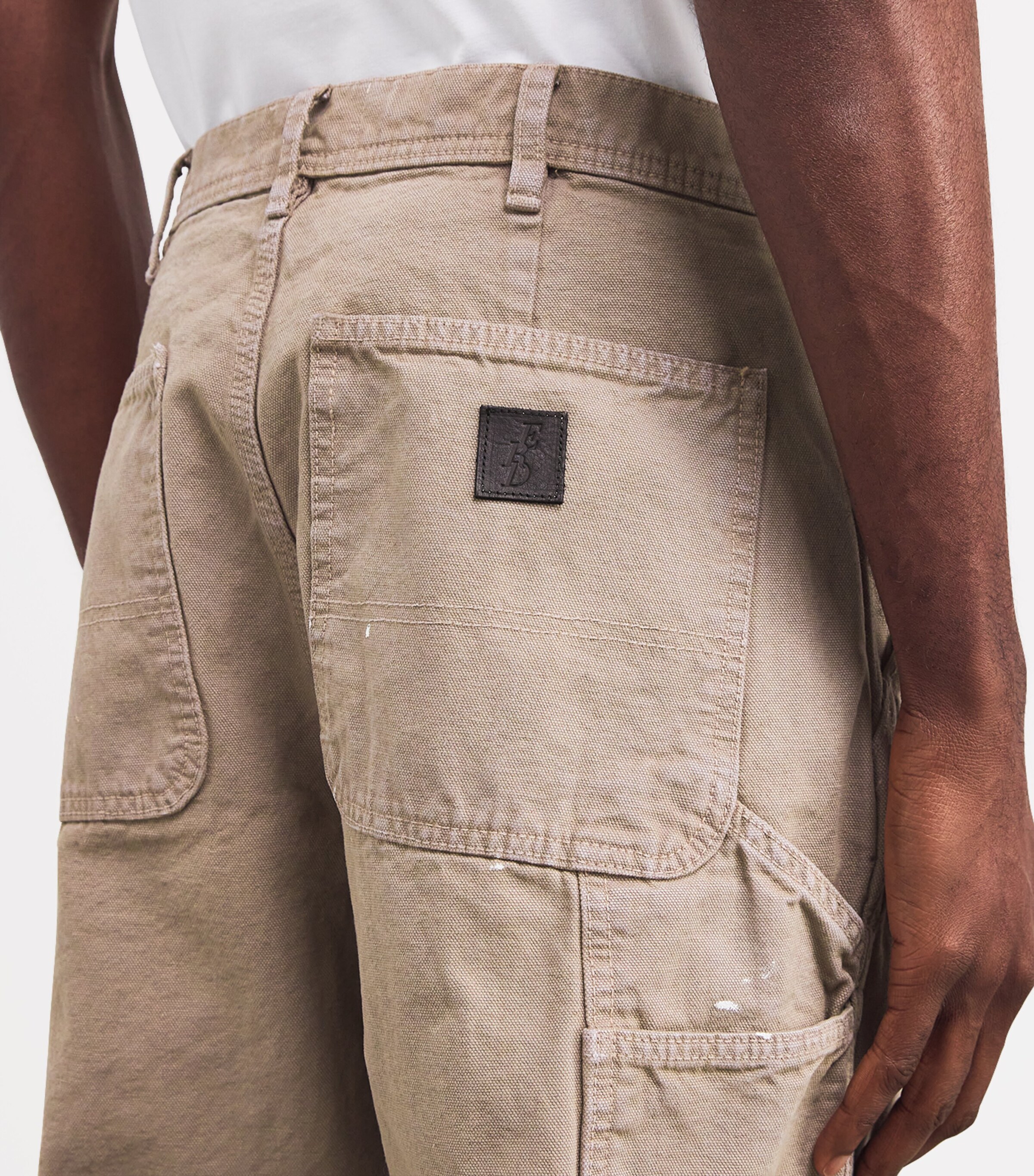 Enfants Riches Déprimés Mens Paint Carpenter Trousers Grey / Ivory Paint Image 6