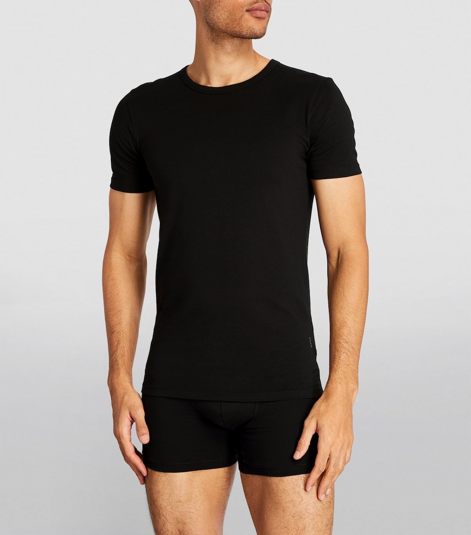 Cotton-Blend T-Shirt (Pack of 2) 001/BLACK Image 2