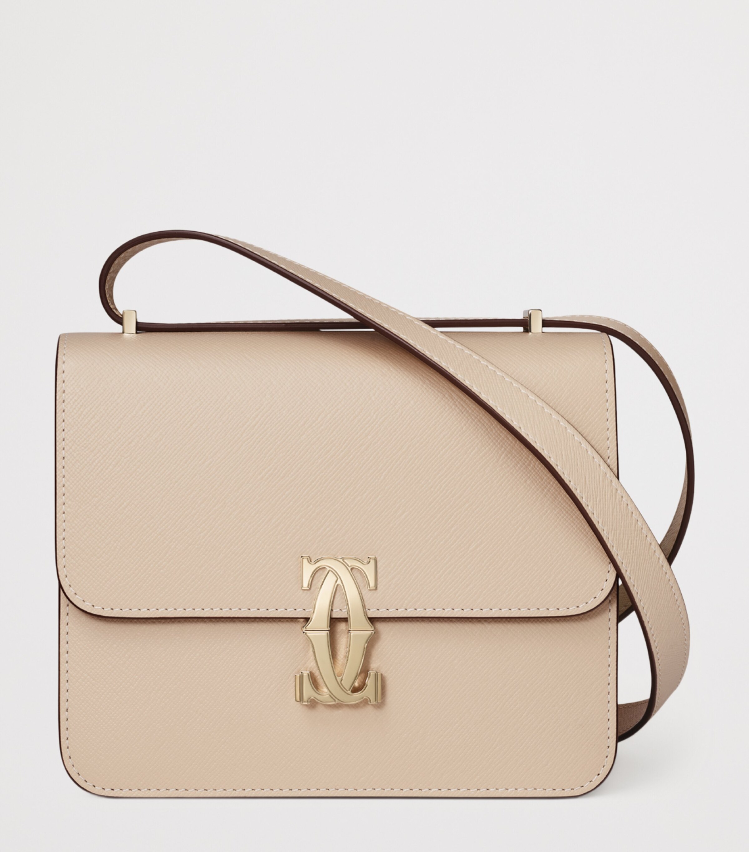 Cartier Mini Leather C de Cartier Shoulder Bag Cord Beige Image 3
