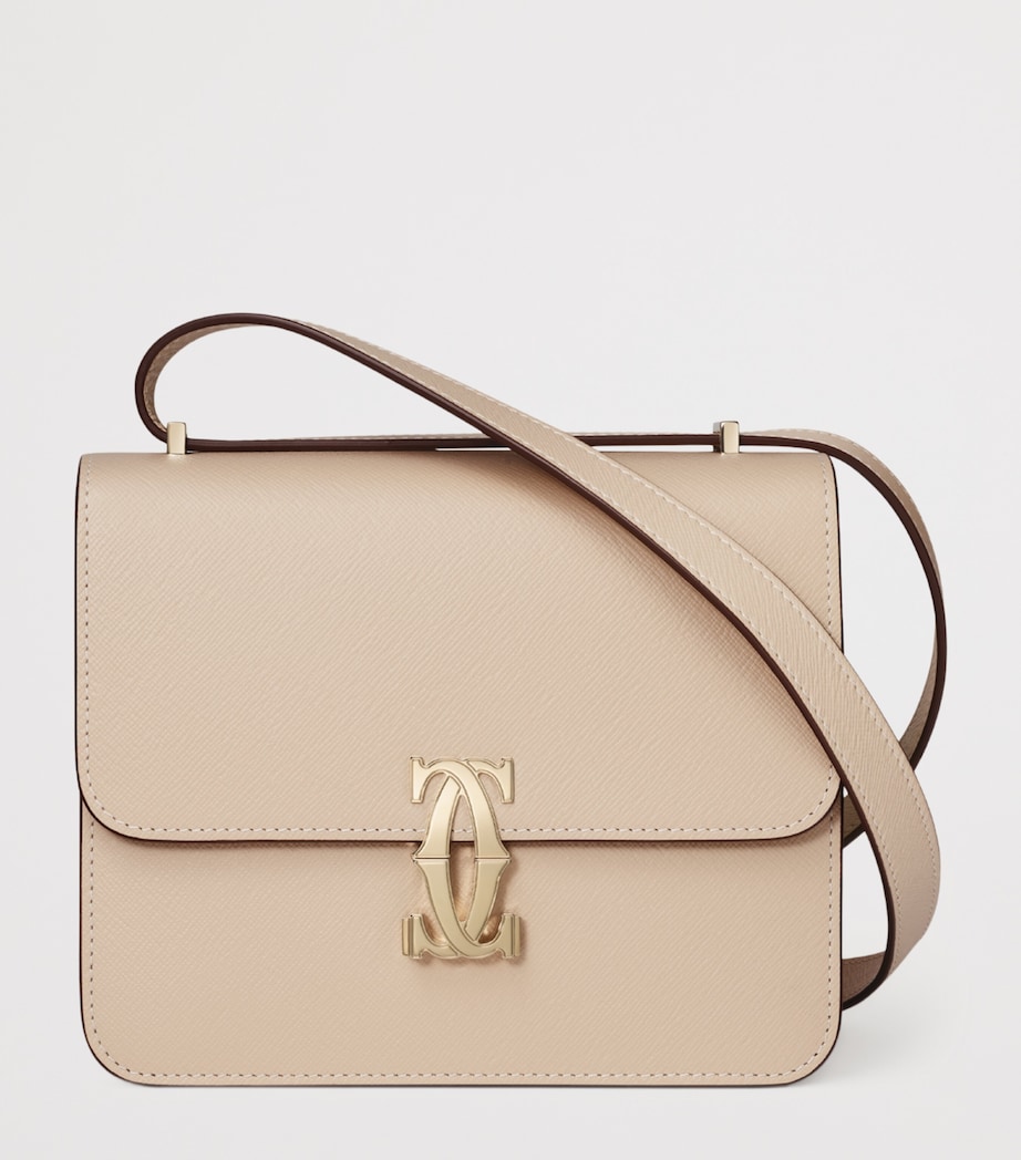 Cartier Mini Leather C de Cartier Shoulder Bag Cord Beige Image 3