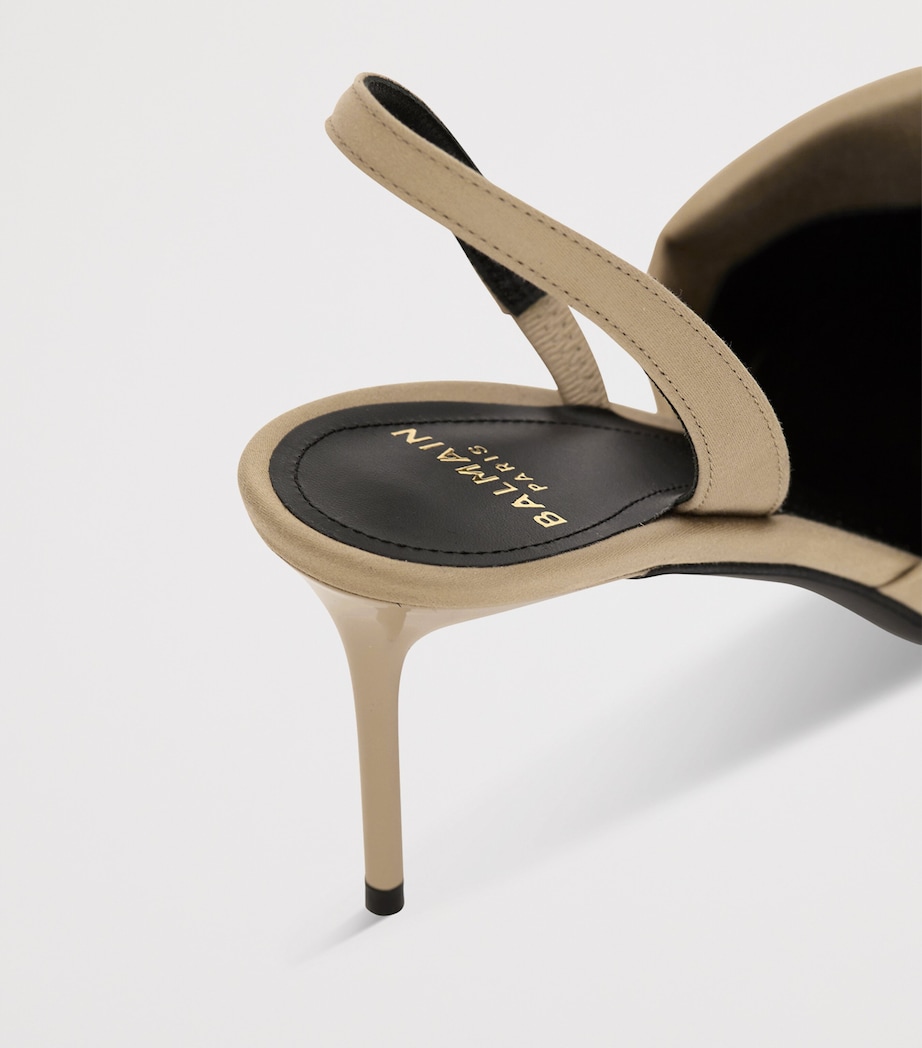 Pierced Slingback Heeled Mules 75 0AN SABLE Image 8