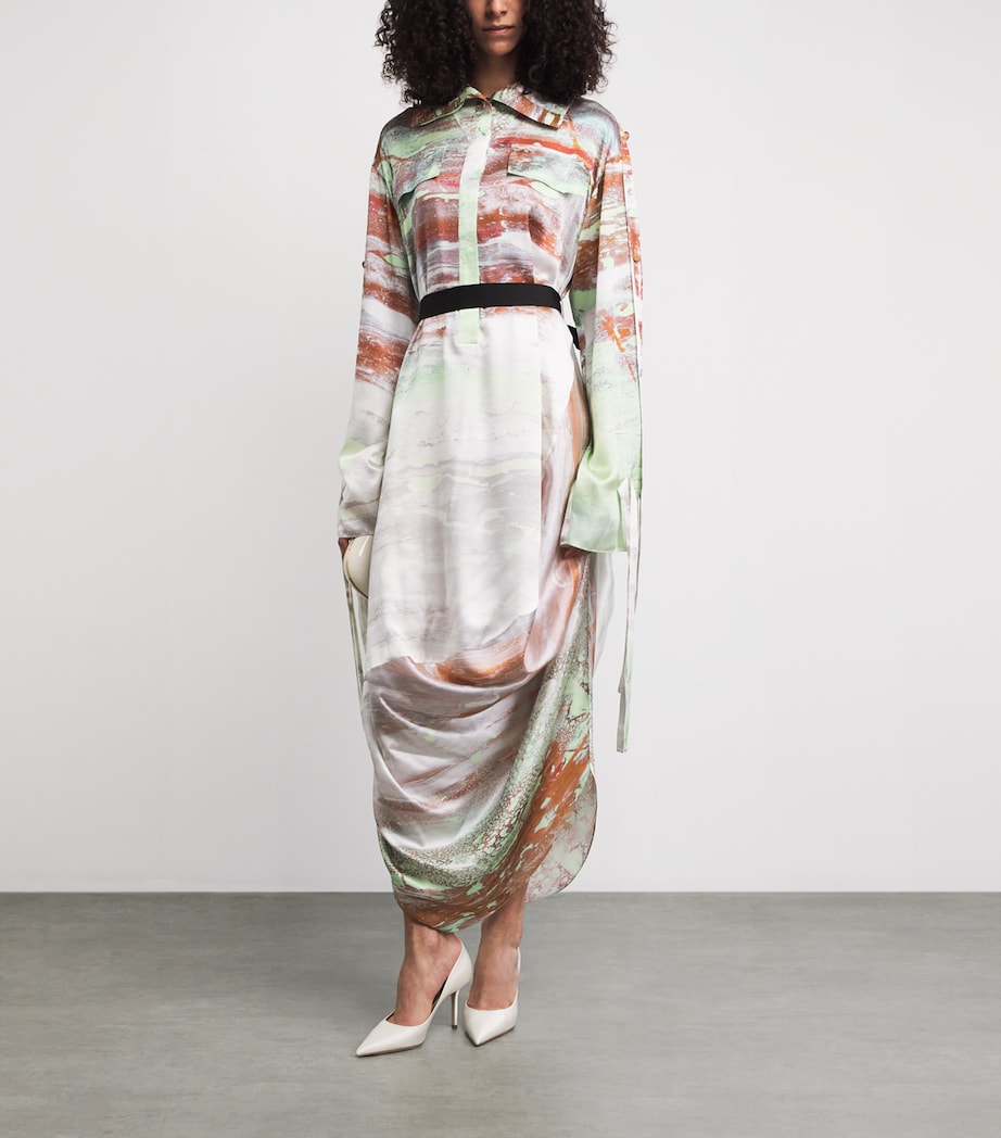Roksanda Womens Silk Catalina Maxi Dress Brush Teal/mint Image 2