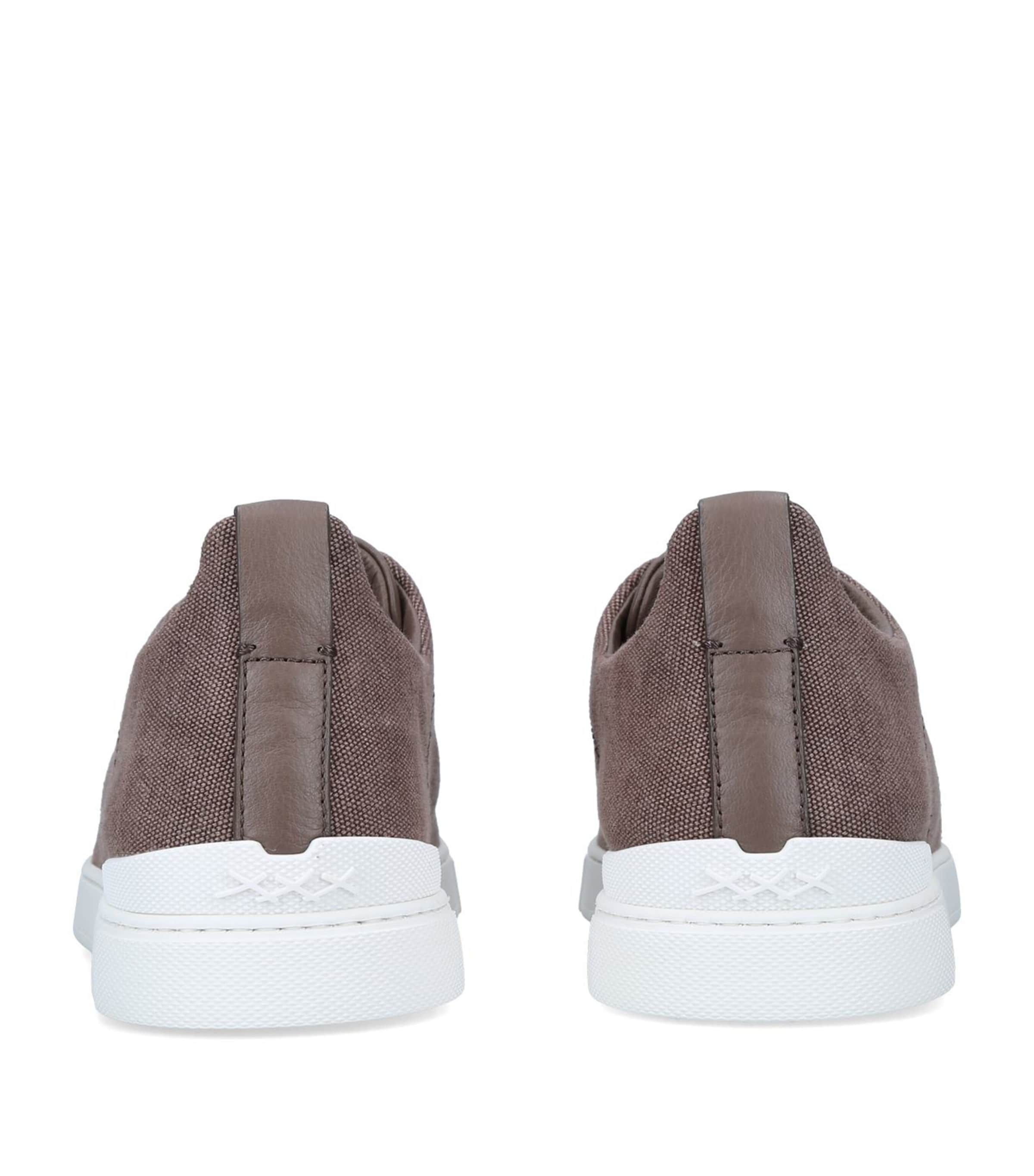 Canvas Triple Stitch Sneakers BROWN Image 2