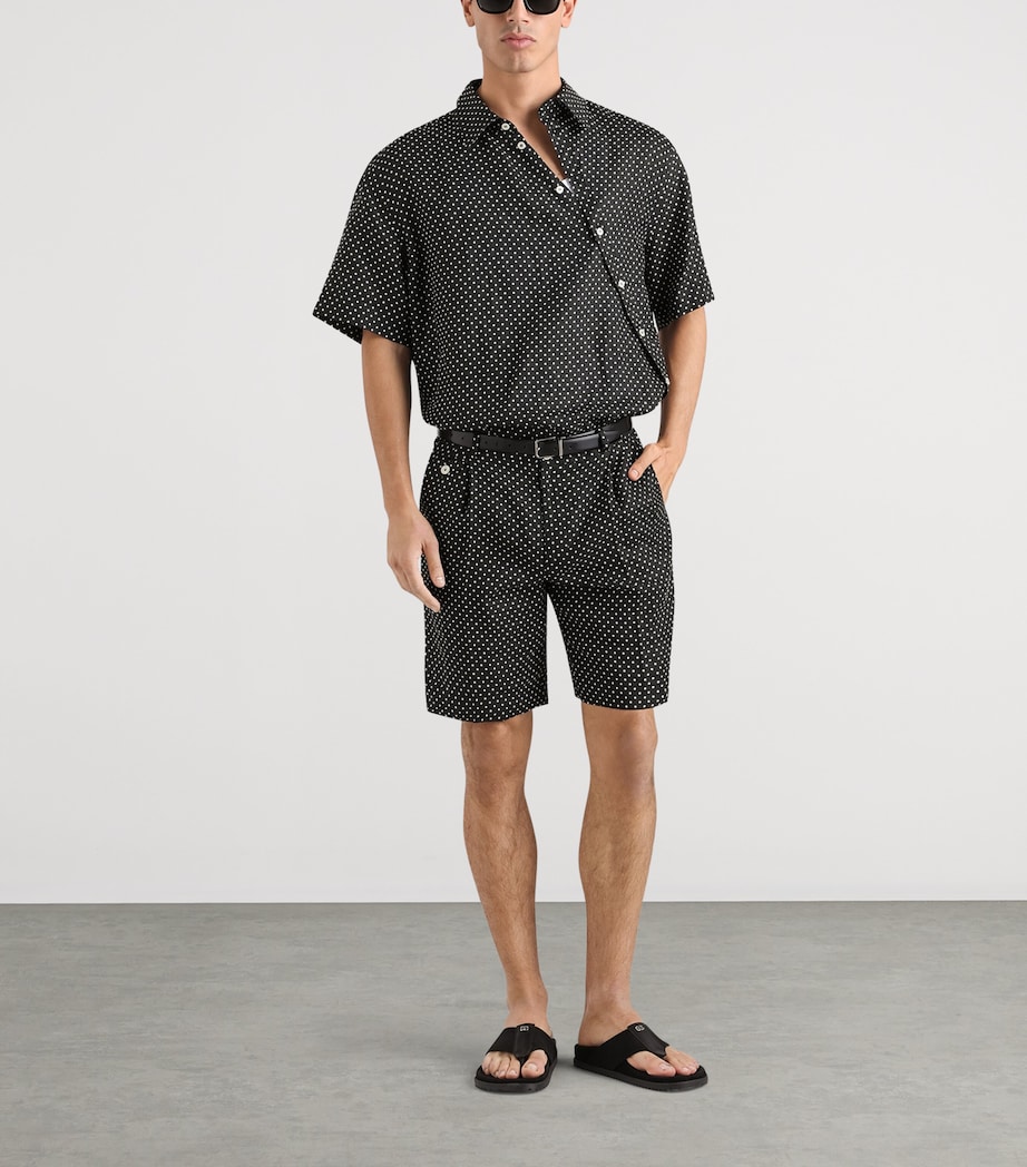 Dolce&Gabbana Mens Linen Polka Dot Shorts Pois Piccolo F Image 2