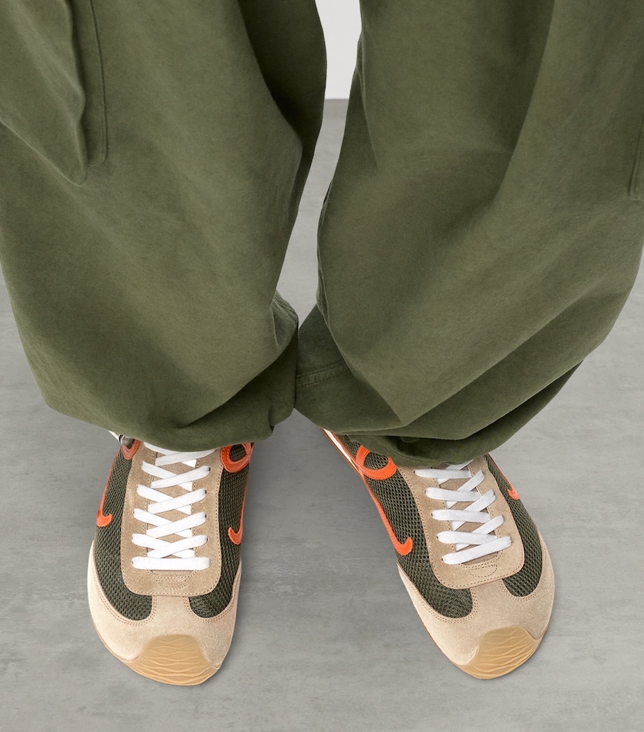 LOEWE Mesh Ballet Runner 2.0 Sneakers Khaki Green/orange Image 2