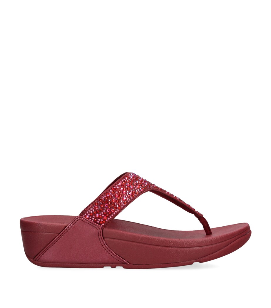 FitFlop Embellished Lulu Flatform Flip Flips 40 Wine Image 1