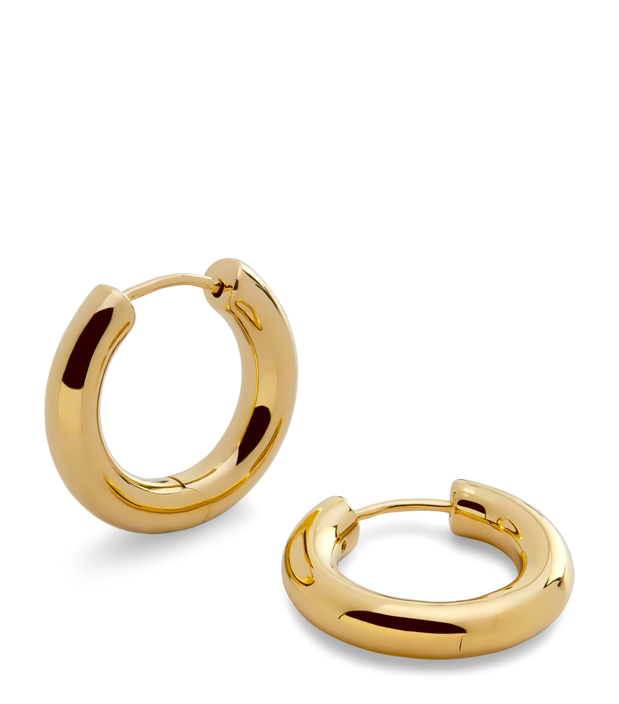 Monica Vinader Small Gold Vermeil Essential Hoop Earrings Gold Vermeil Image 1