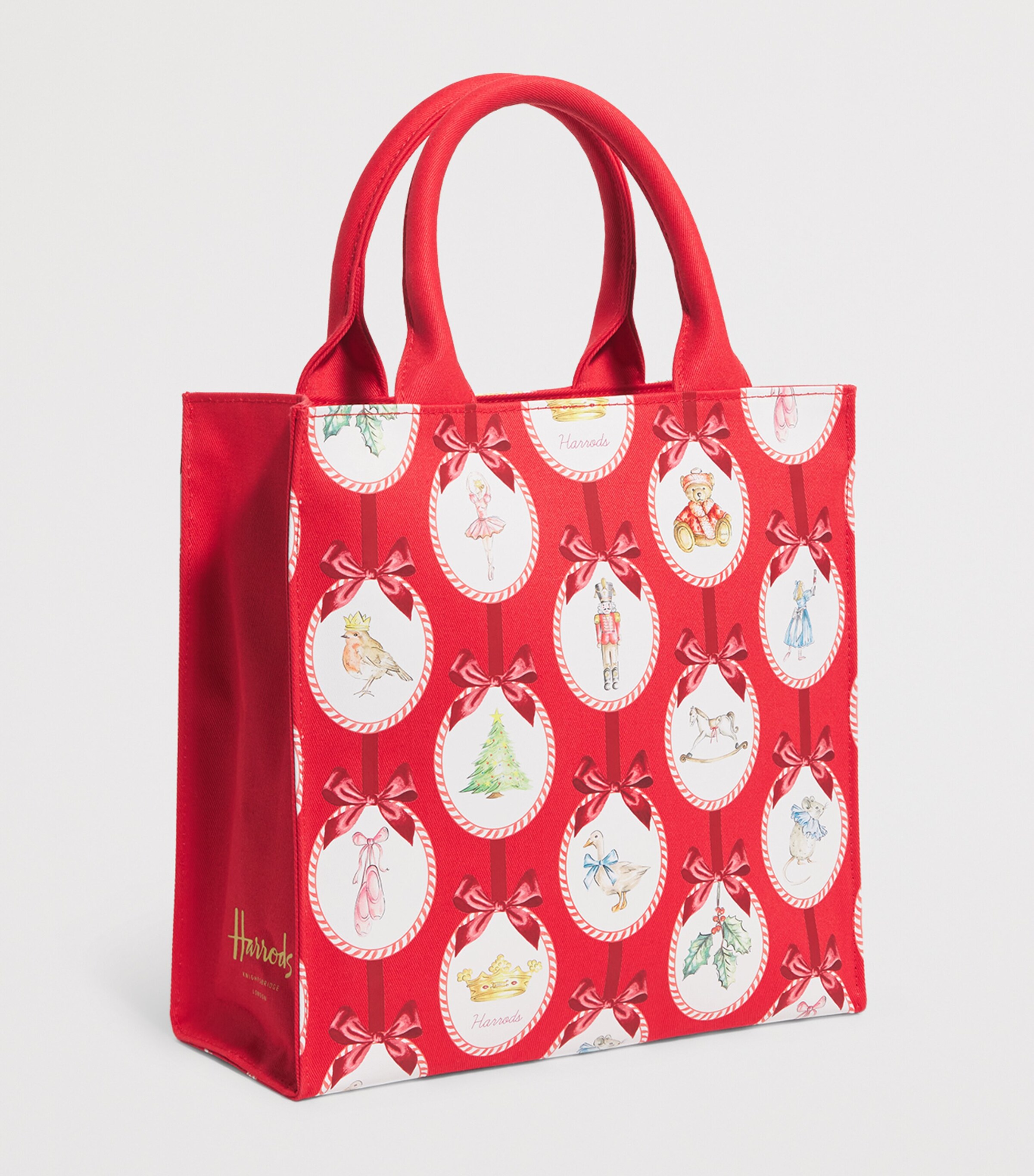 Harrods Small Christmas Nutcracker Shopper Bag Neutral Image 2