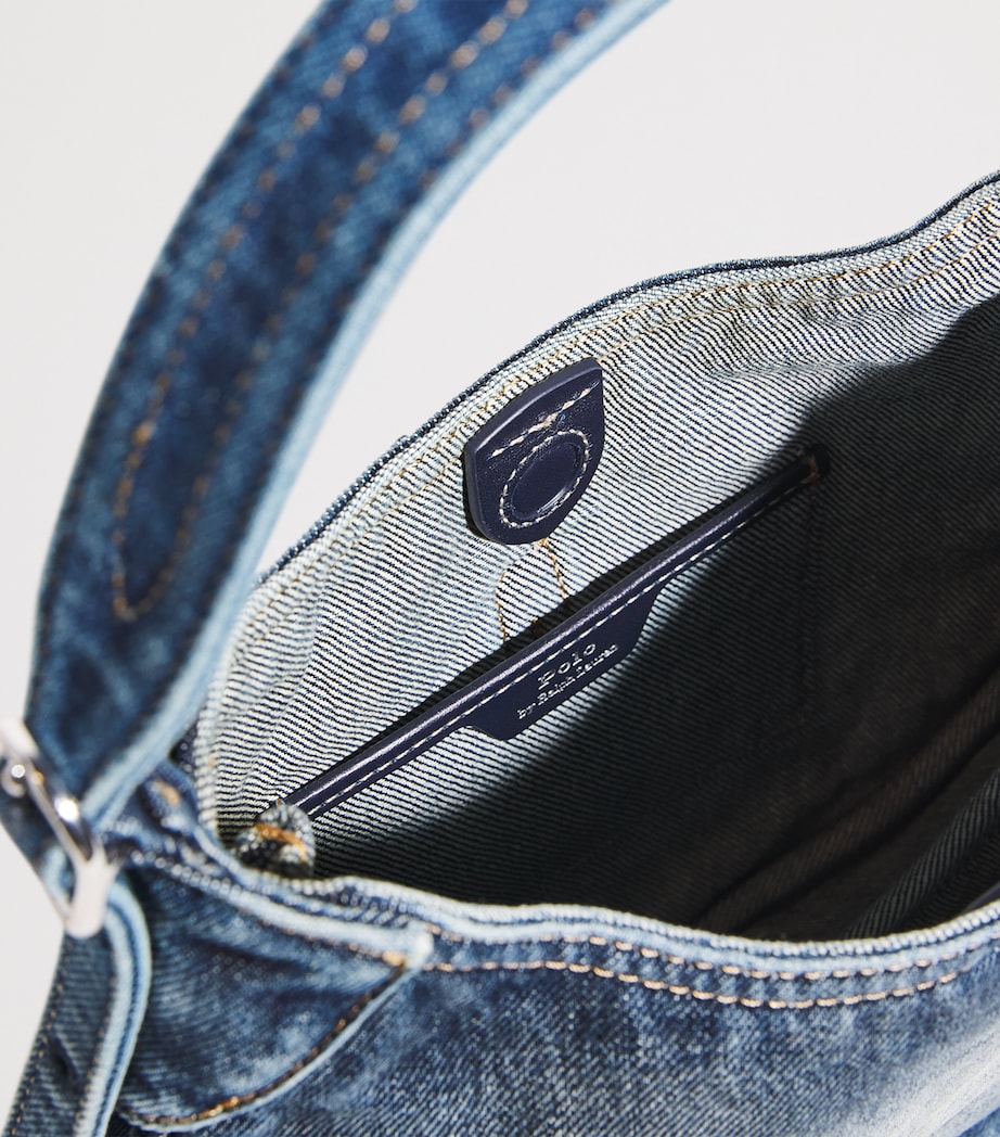 Small Denim Polo ID Shoulder Bag NAVY Image 5