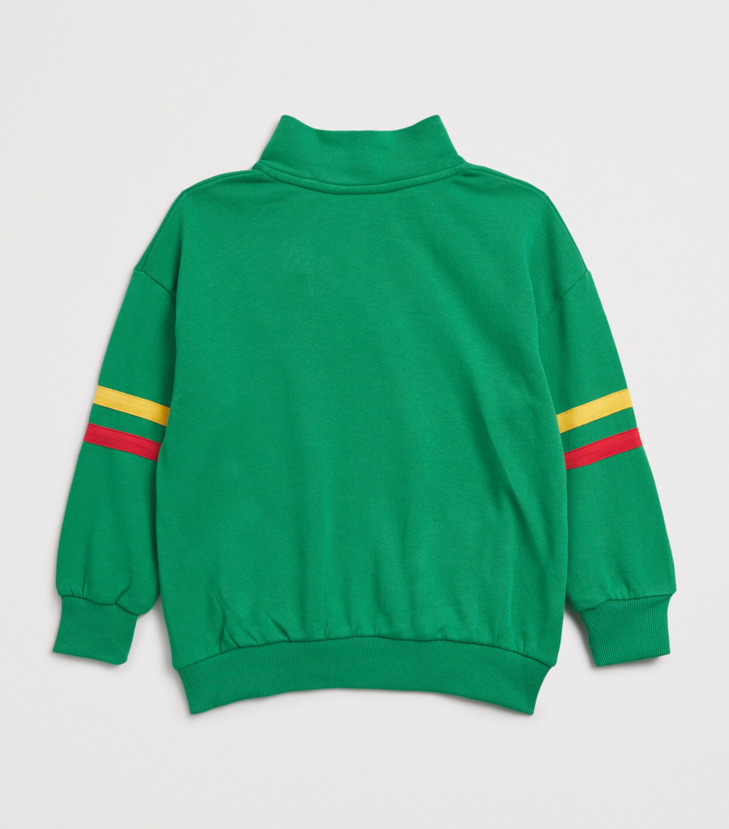 Mini Rodini x E.T. Organic Cotton Half-Zip Sweatshirt (3-11 Years) Green Image 2