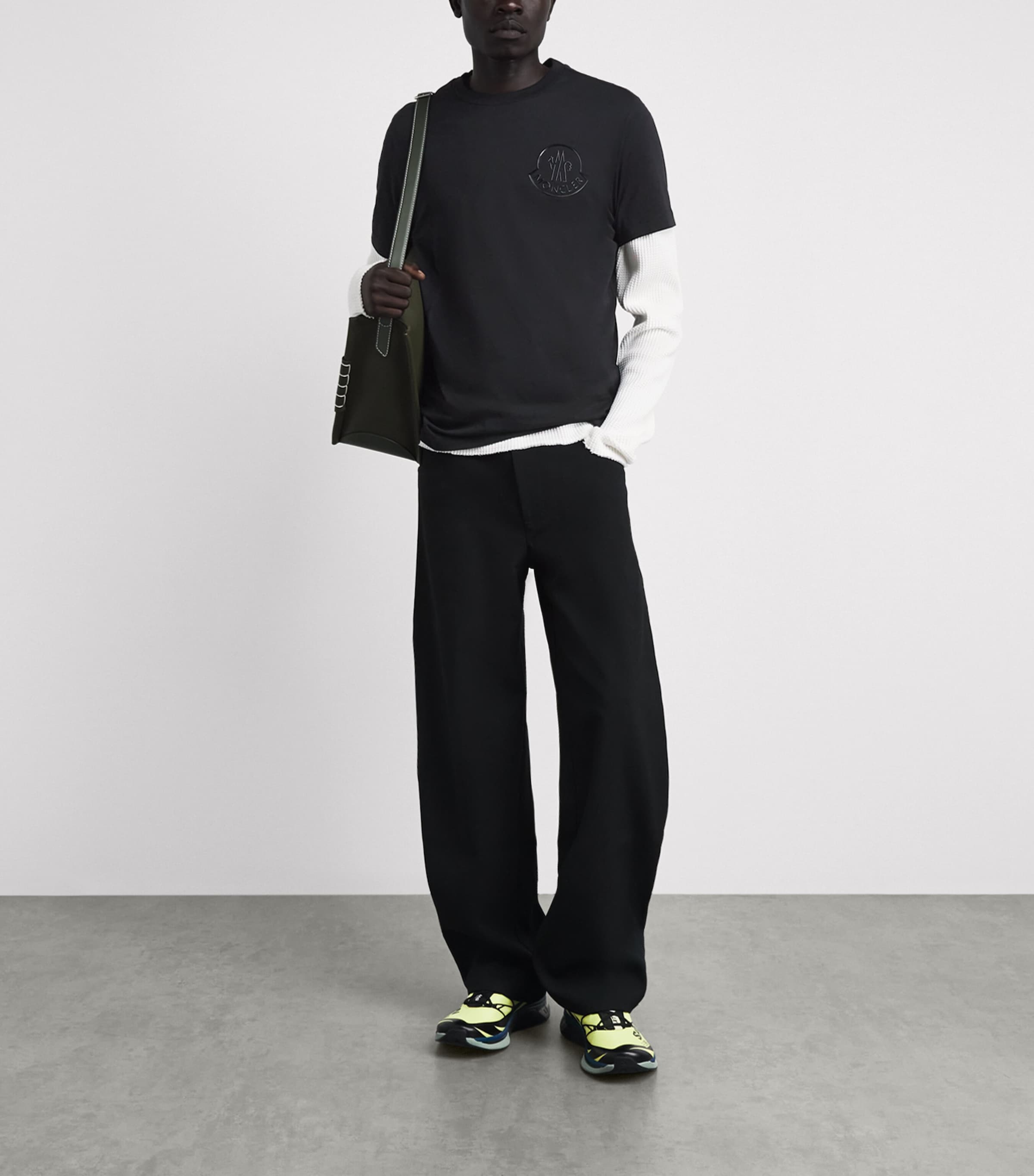 Moncler Mens Cotton Logo T-Shirt Image 2