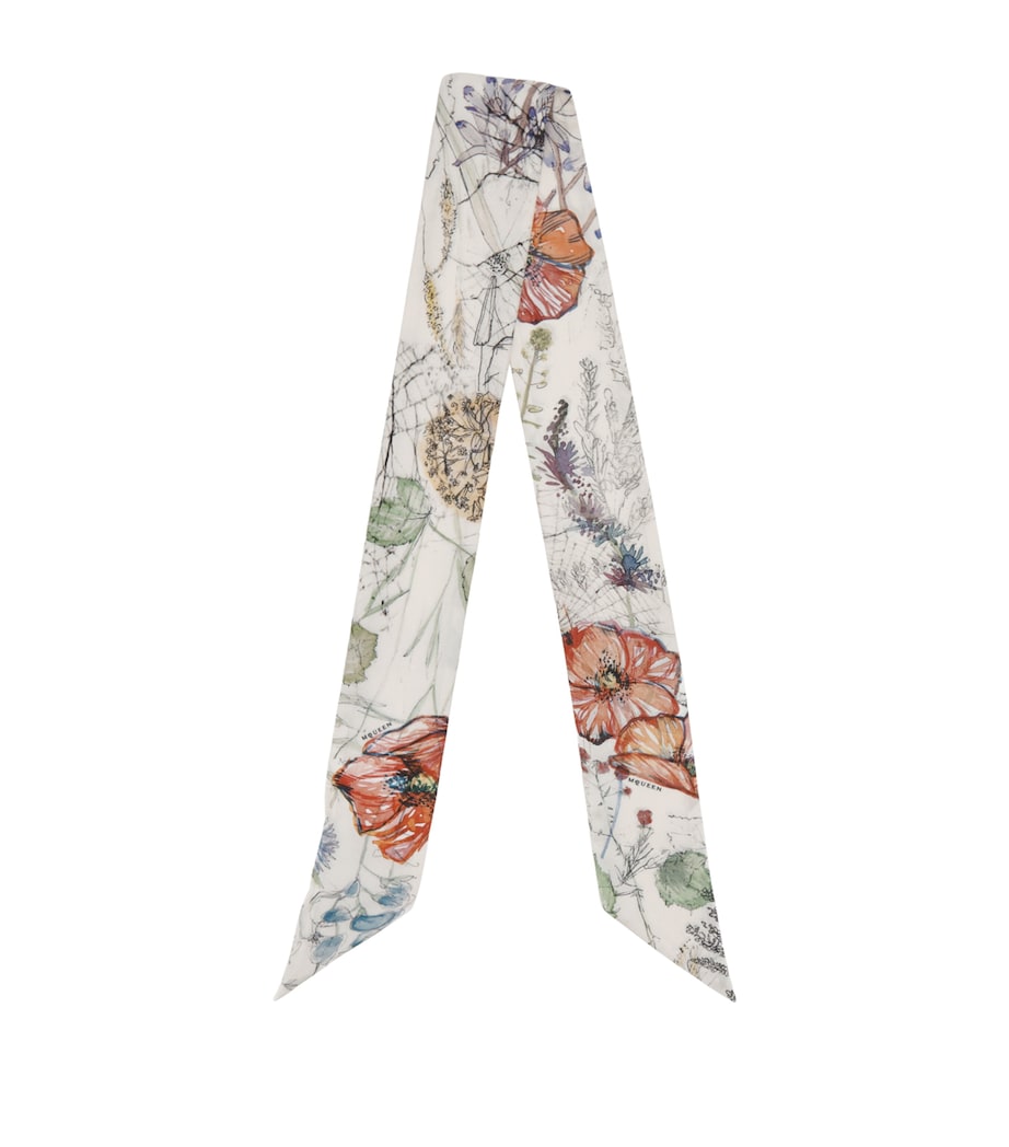 Silk Floral Print Scarf 9274 Image 1