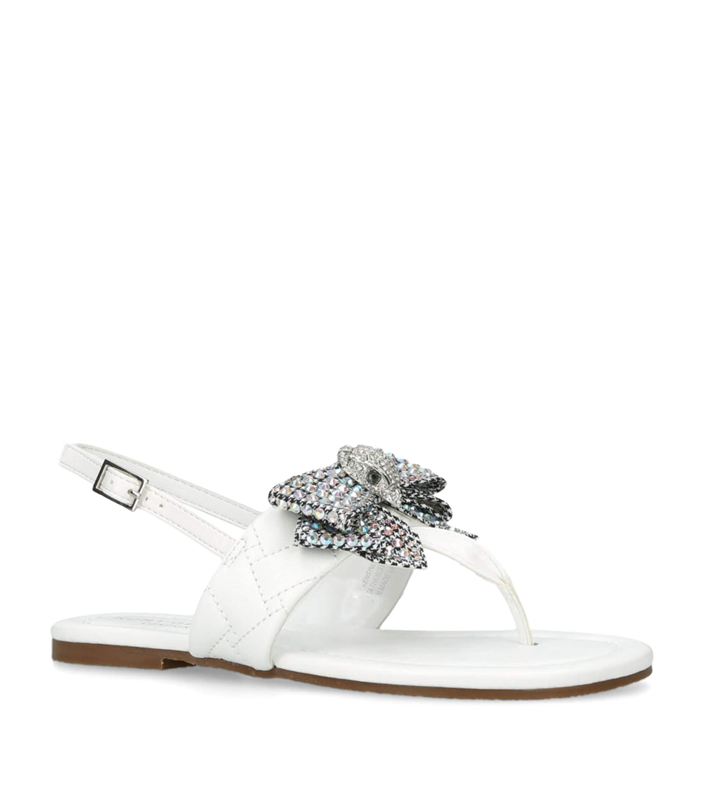 Shop Kurt Geiger Mini Kensington T-bar Sandals In White