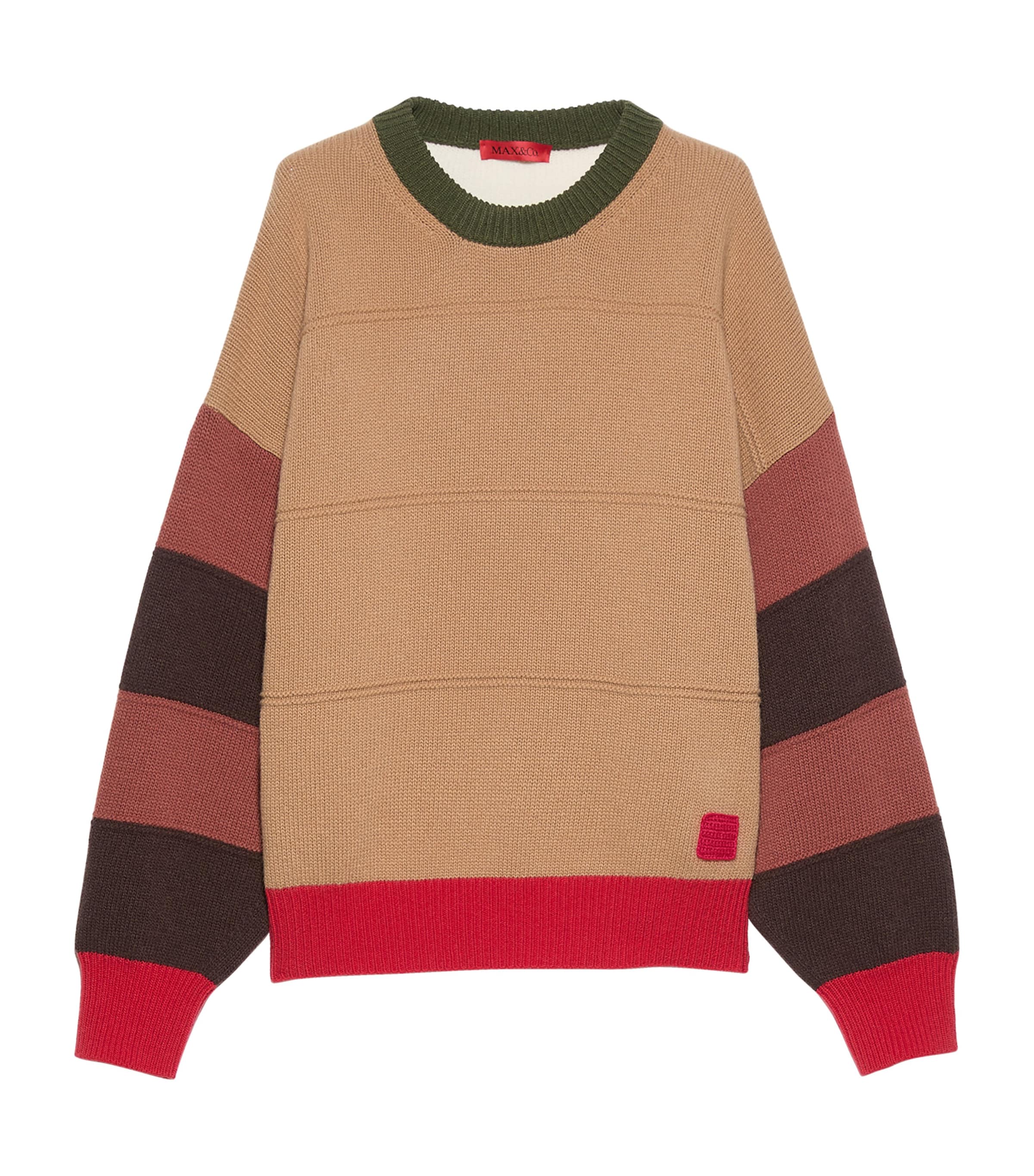 MAX&Co. Womens Virgin Wool Sweater Camel Image 1