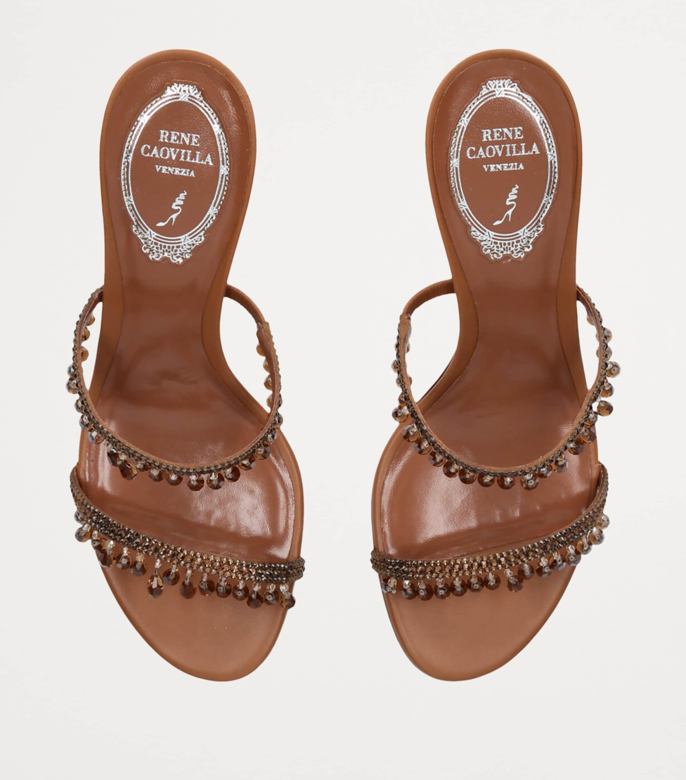 Embellished Chandelier Mules 80 BROWN Image 5