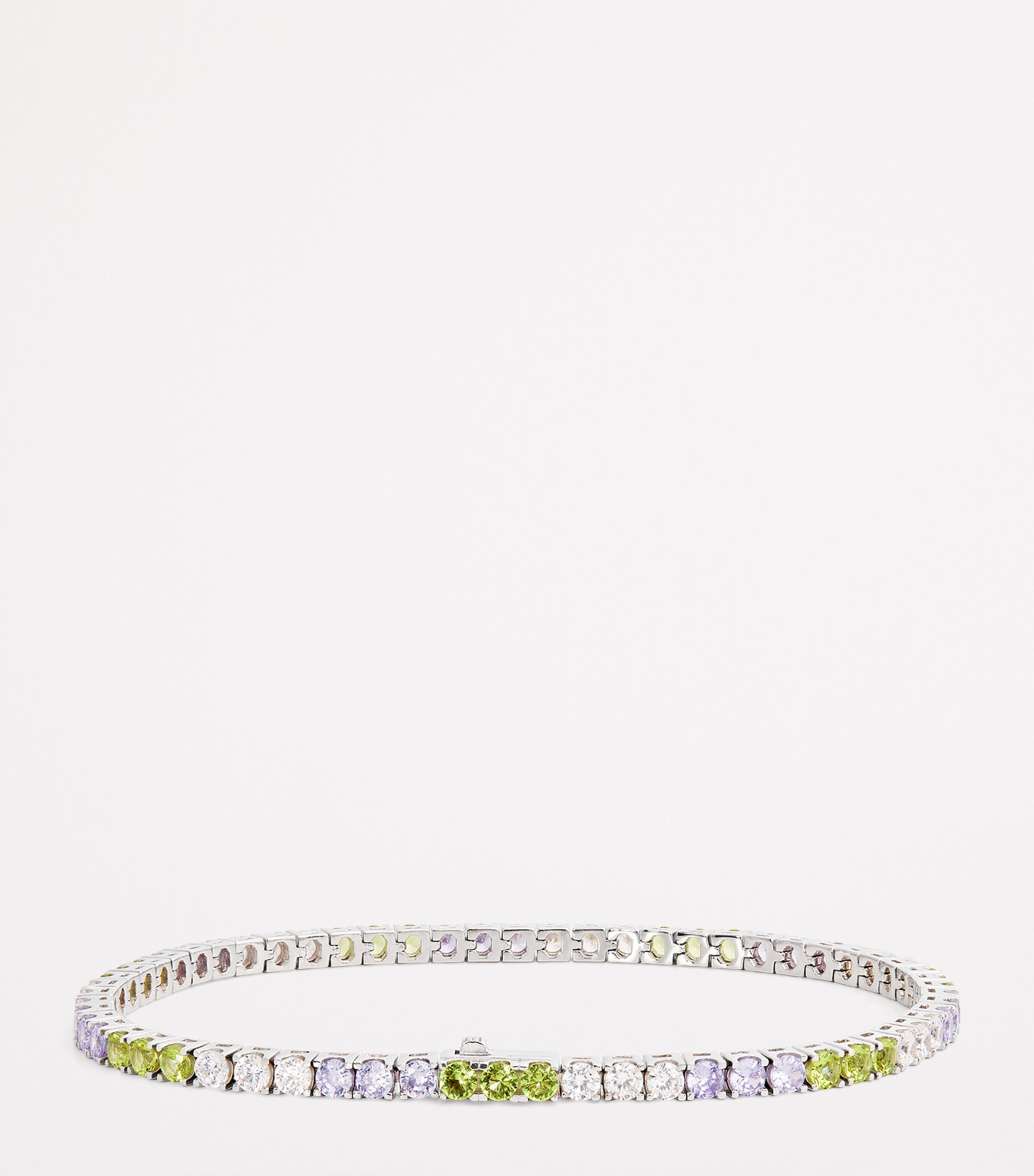 Hatton Labs Sterling Silver Tennis Bracelet Lime/lavander/white Image 3