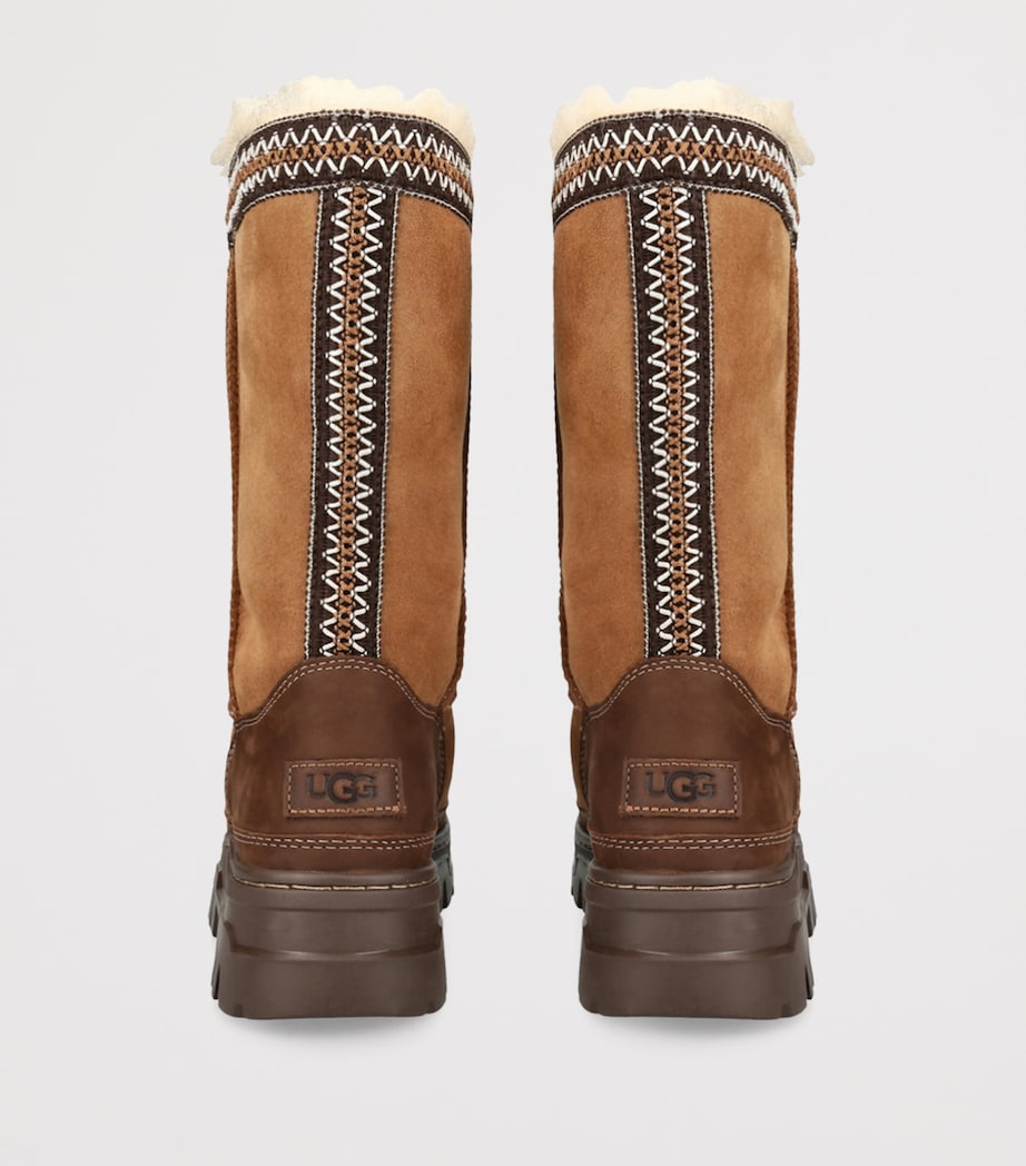 Suede Tall Trailgrazer Platform Boots 45 TAN Image 3