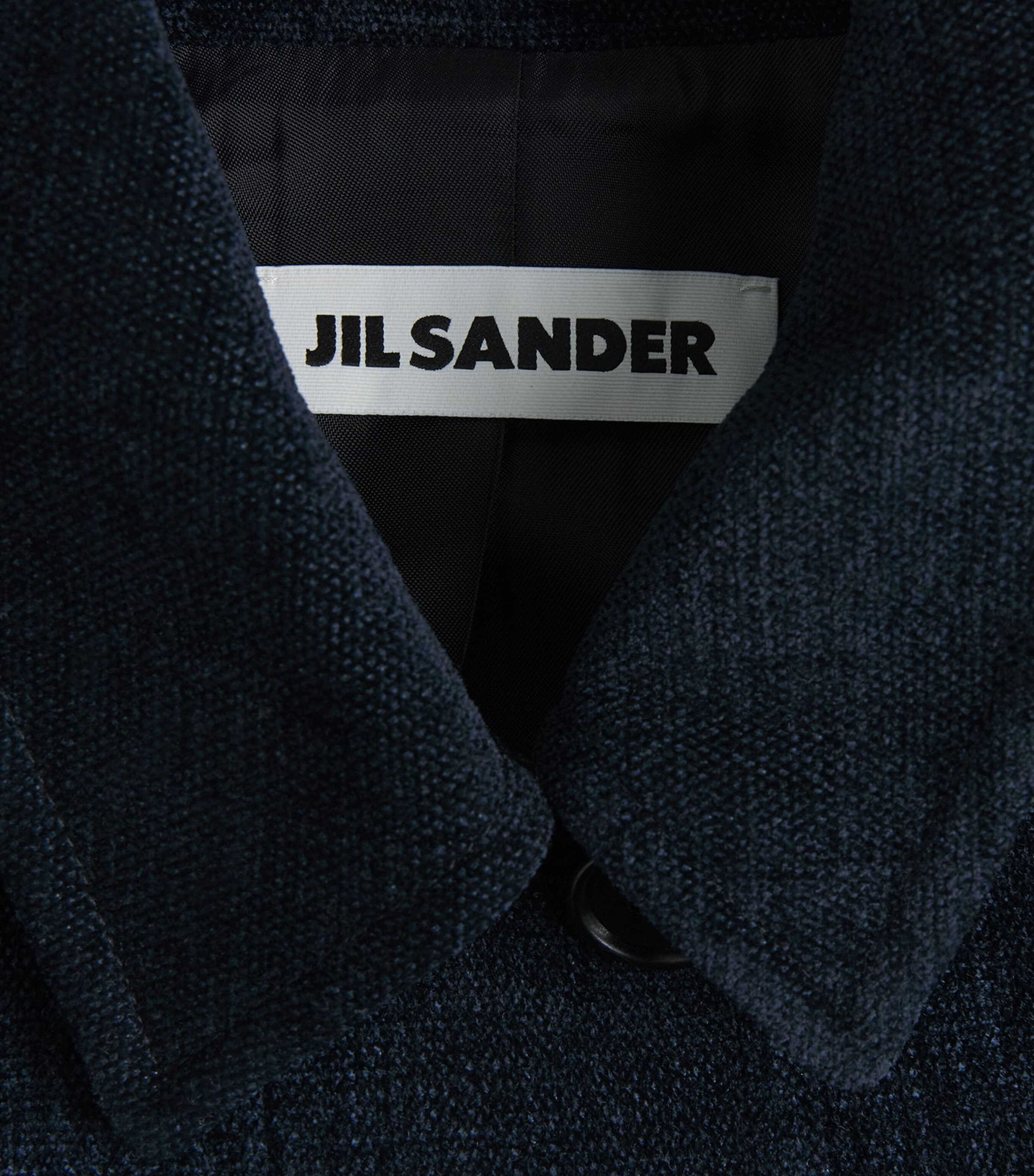 Jil Sander Womens Chenille Car Coat Midnight Image 6