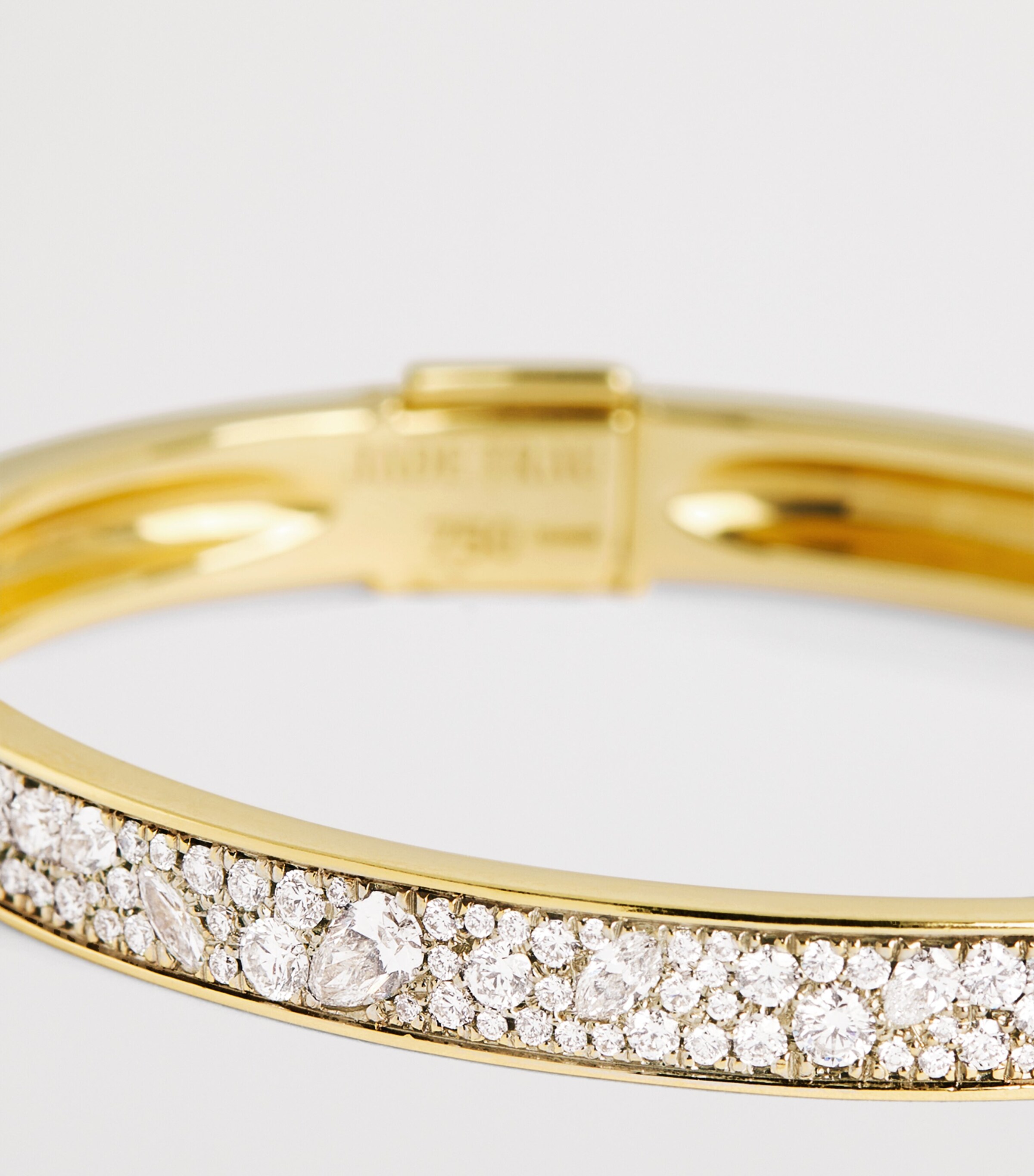 Jade Trau Medium Yellow Gold and Diamond Billie Bangle Yellow Gold Image 6