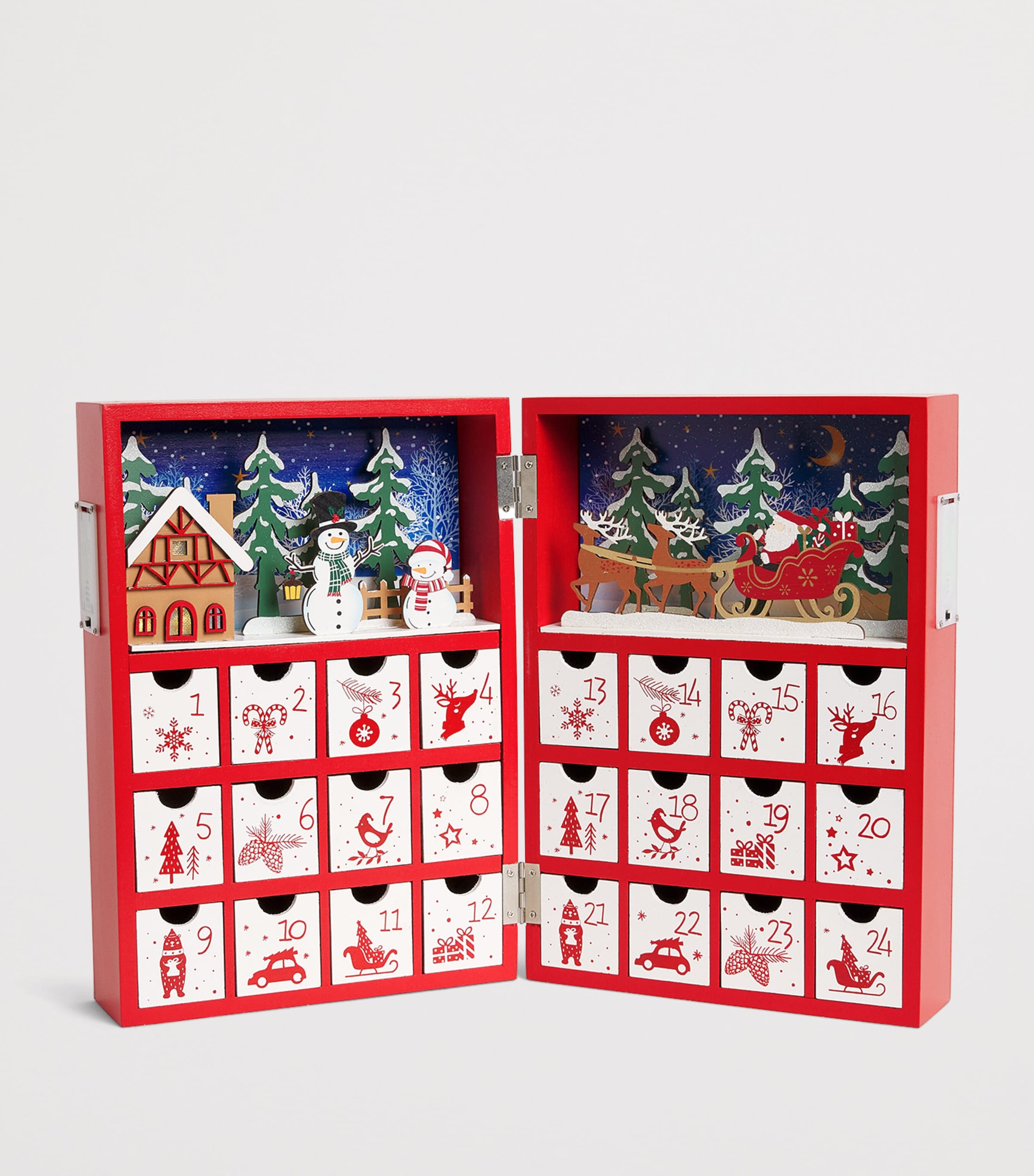 Wooden Christmas Advent Calendar MULTI Image 2
