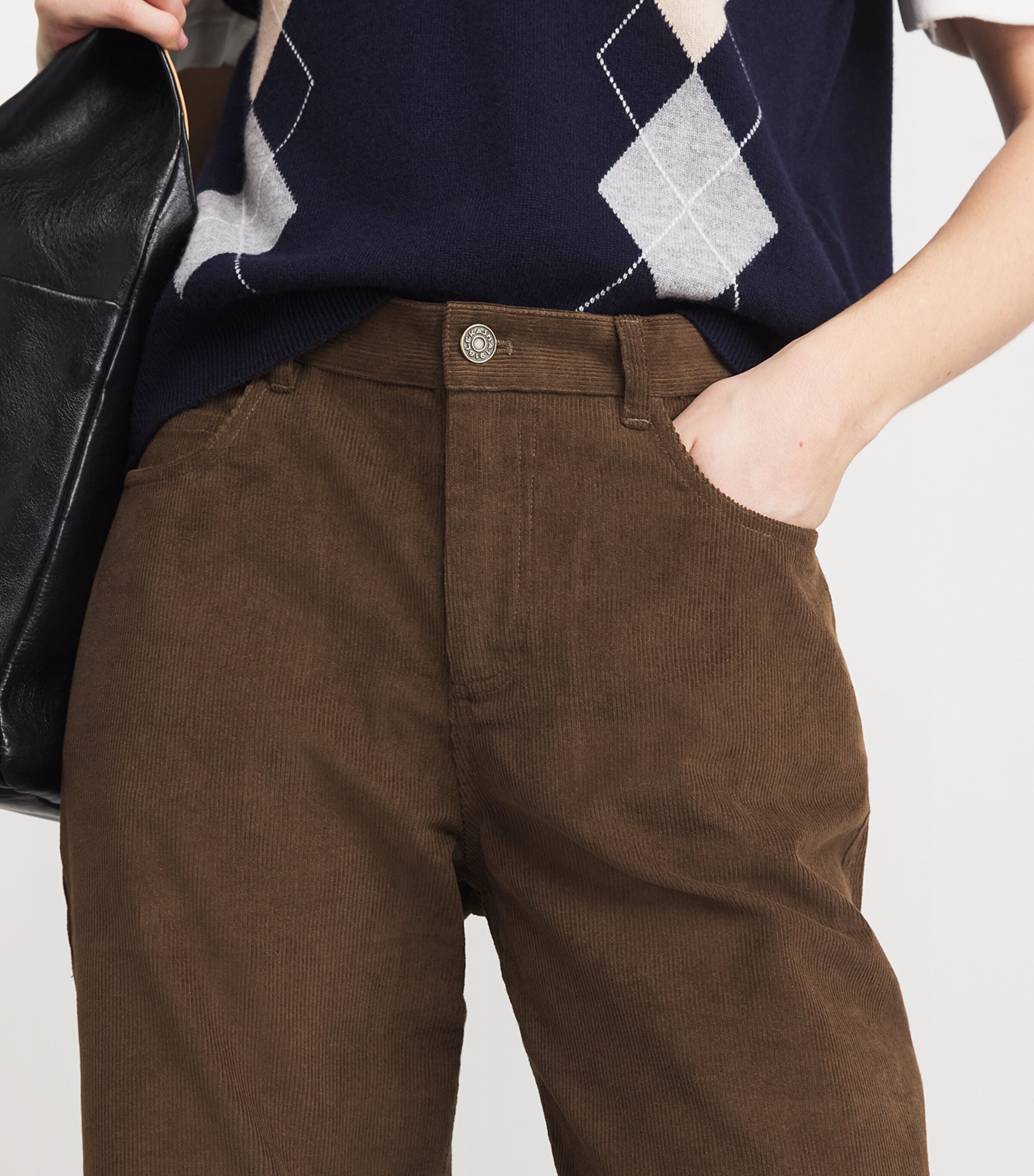 Le Kasha Womens Corduroy Vicence Trousers Chocolat Image 6