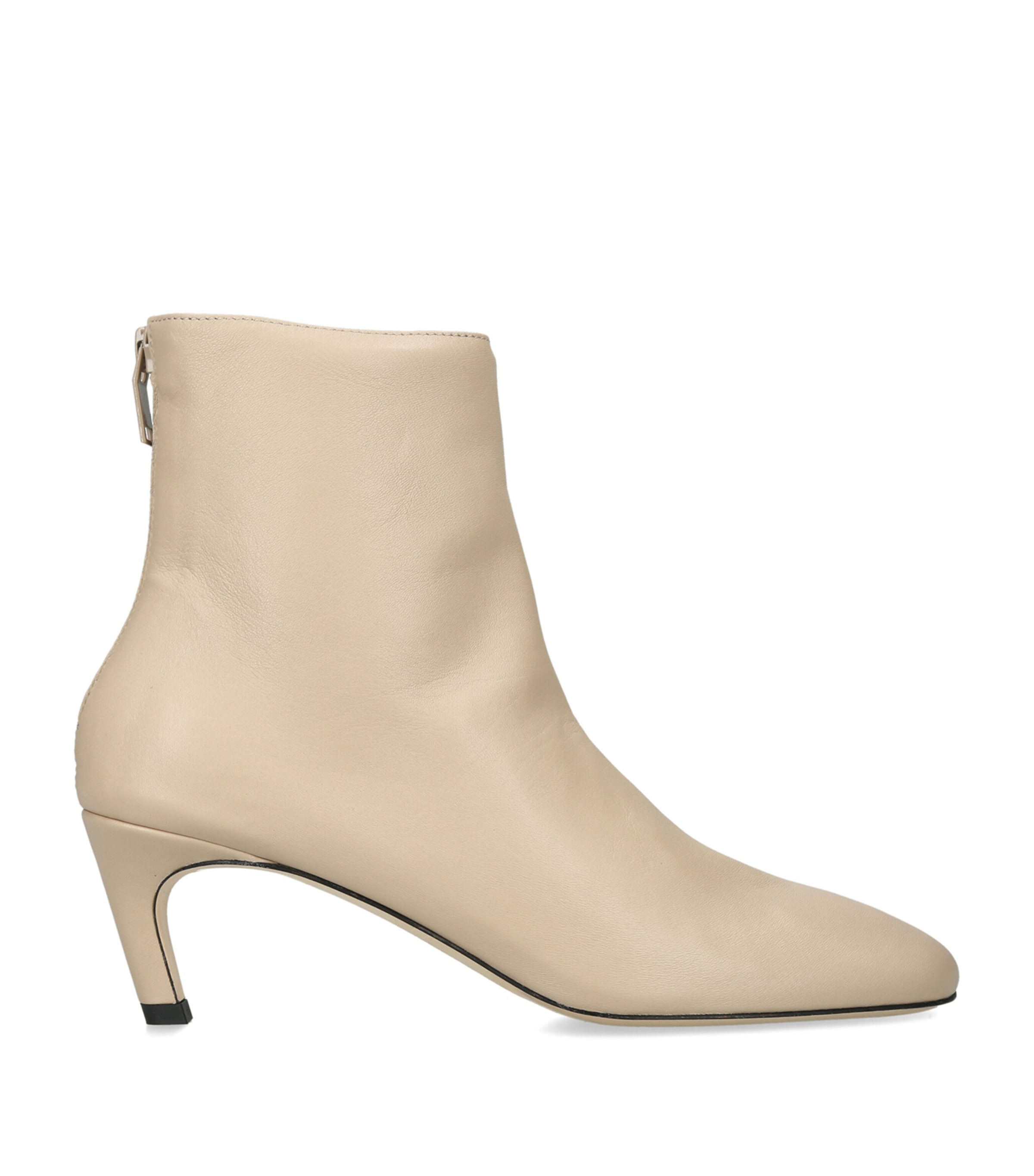 Toteme Leather Ankle Boots 60 Beige Image 1