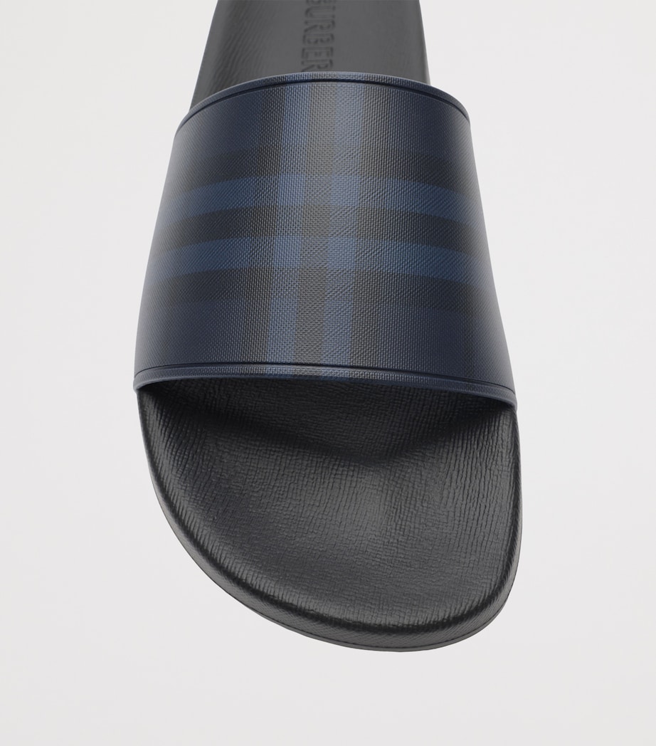 Burberry Check Slides Navy Ip Check Image 6