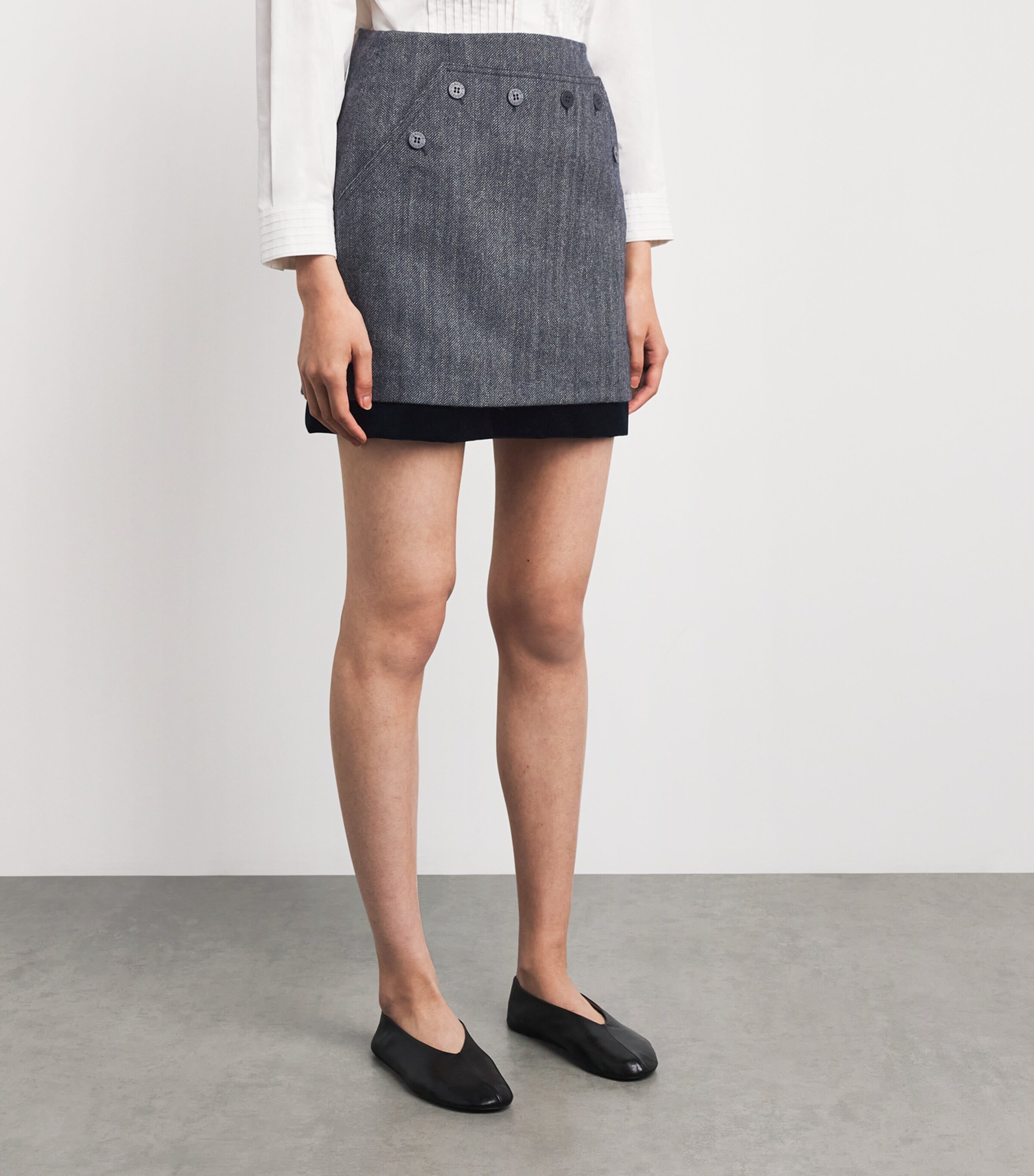 Claudie Pierlot Womens Wool-Blend Tweed Mini Skirt Dual Color Image 4