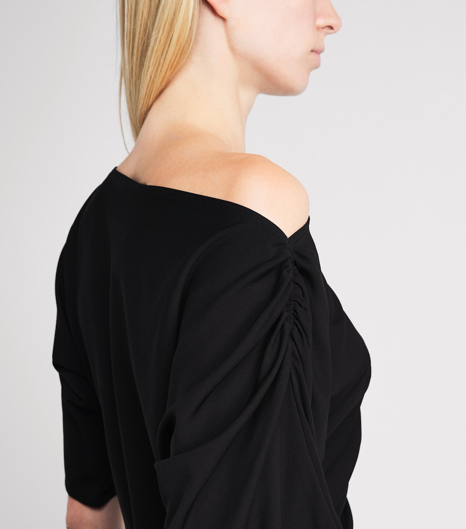 Wolford Womens Fluid Drape Midi Dress Black Image 5
