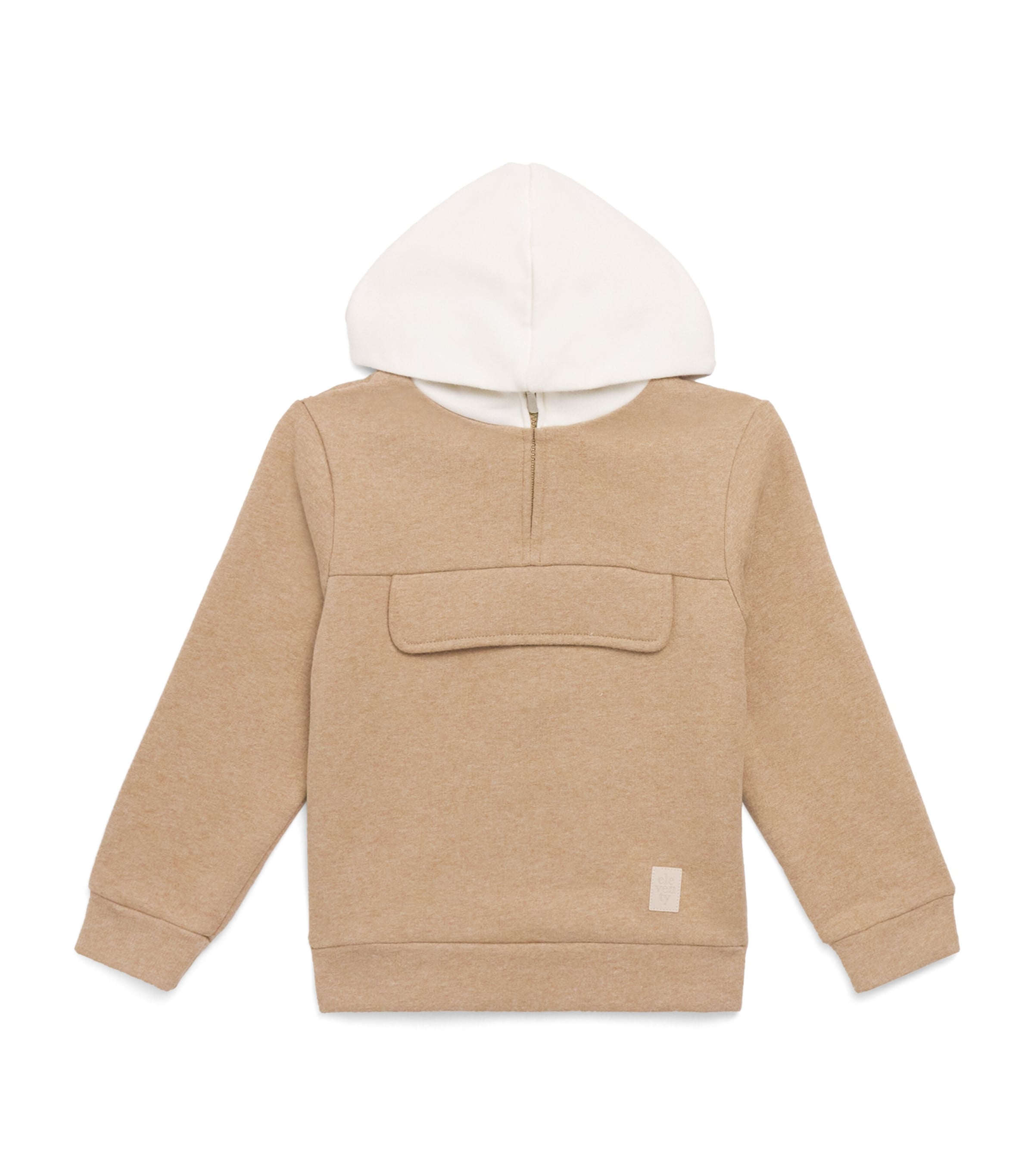Eleventy Kids' Cotton-cashmere Quarter-zip Hoodie In Multi