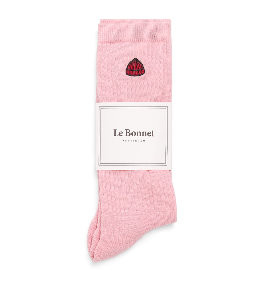 Cotton-Blend Logo Socks BLUSH Image 1