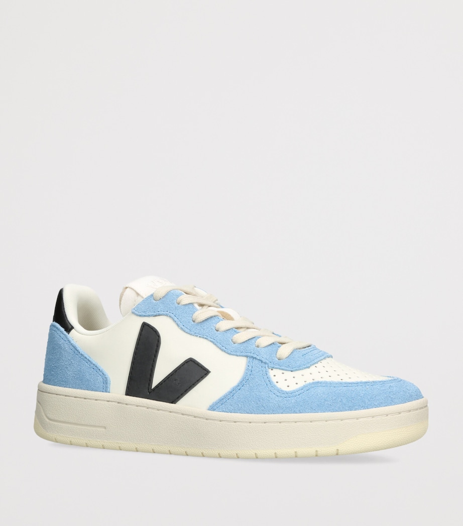 Leather V-10 Sneakers BLUE OTHER Image 3