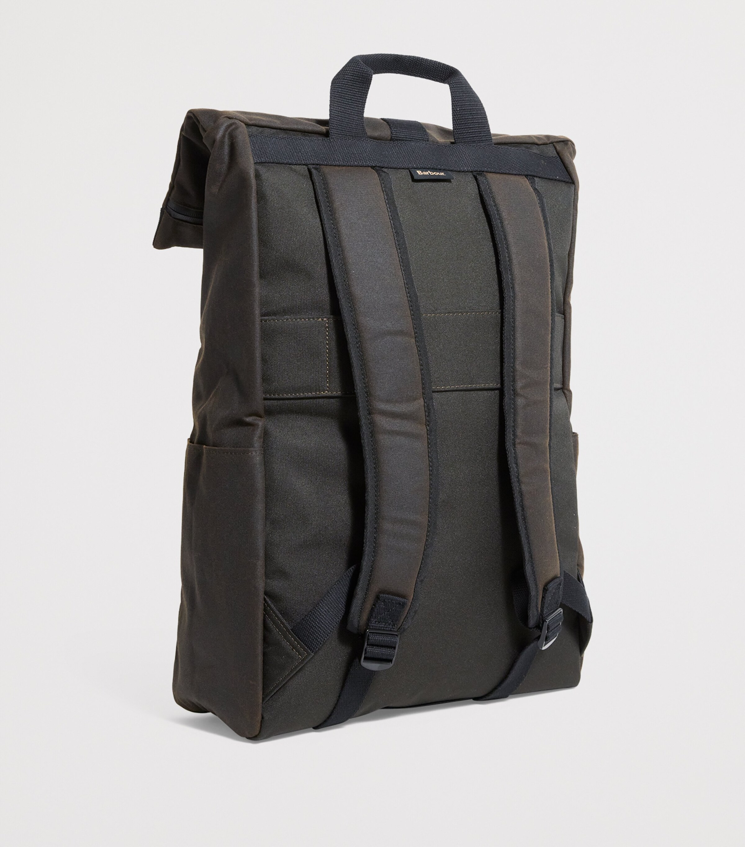 Wax Fold-Over Backpack OLIVE/BLACK Image 3