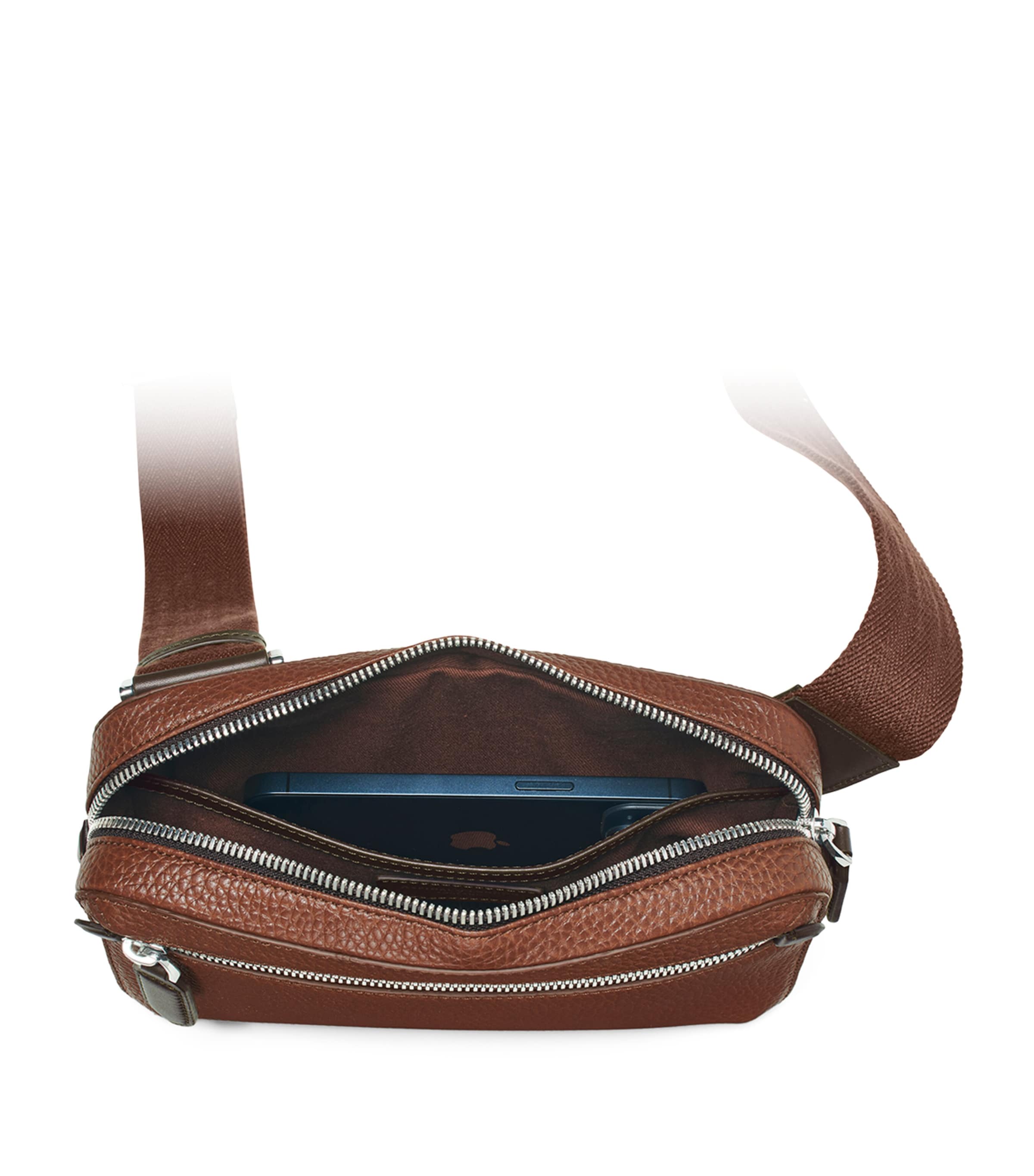 Leather Reporter Compact Belt Bag TOBACCO Image 3
